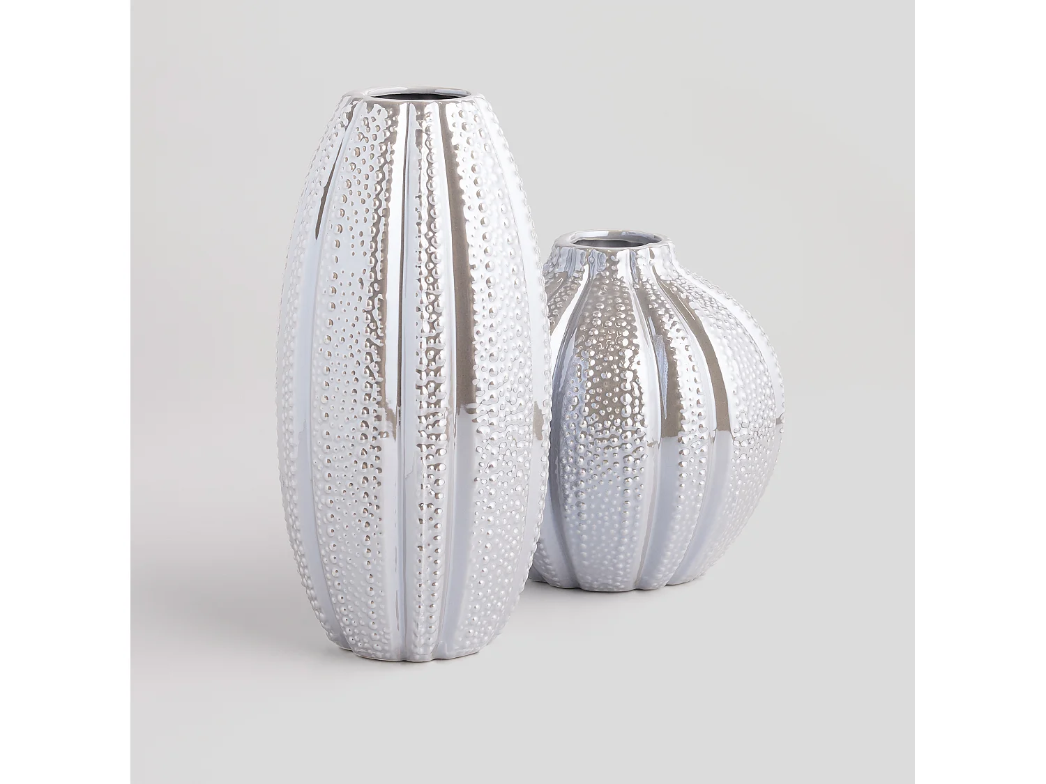 Vase Prao Helles Silber 30.5 x 15