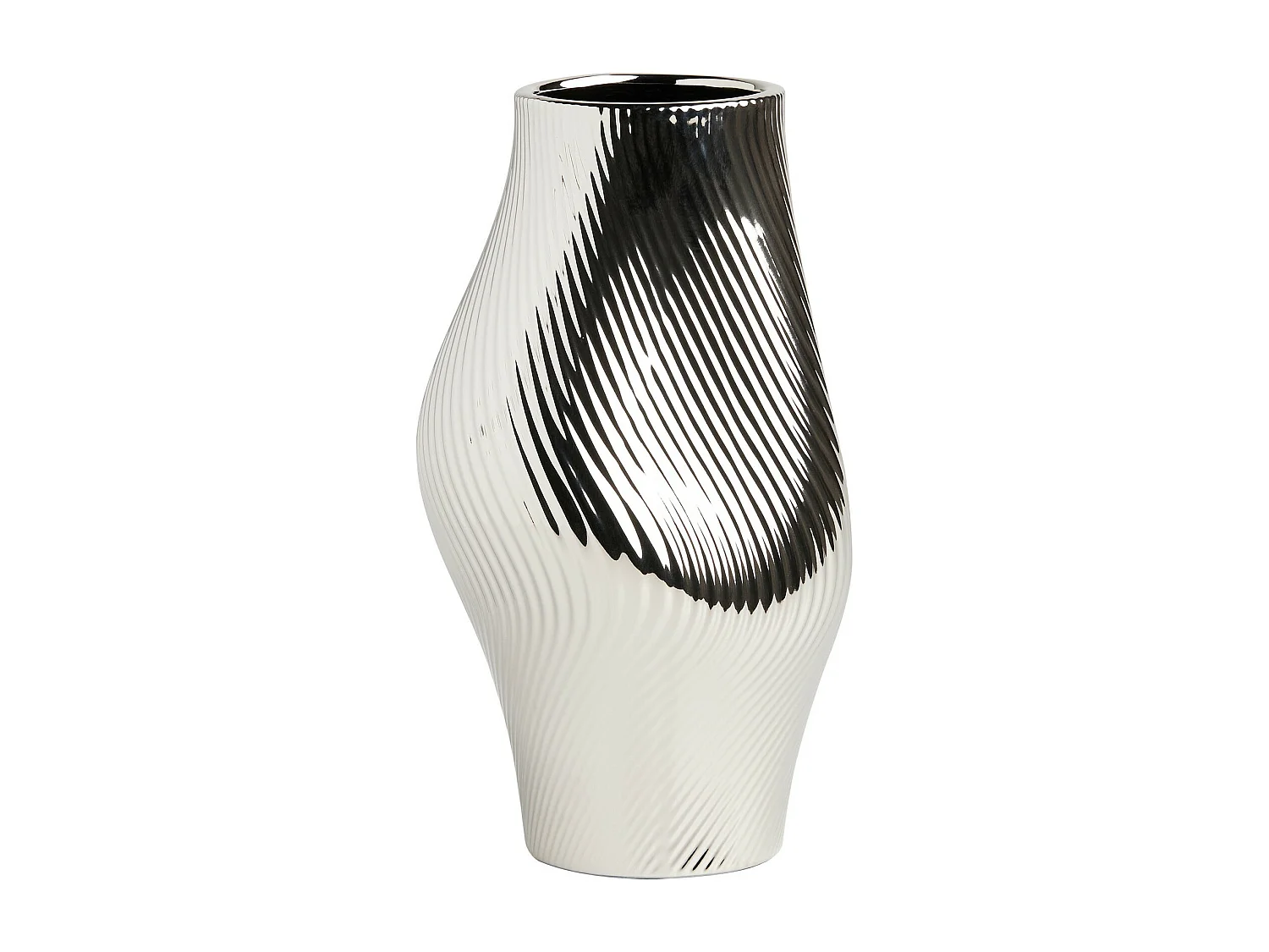 Vase Modeno argent moyen 31 x 18 x 17