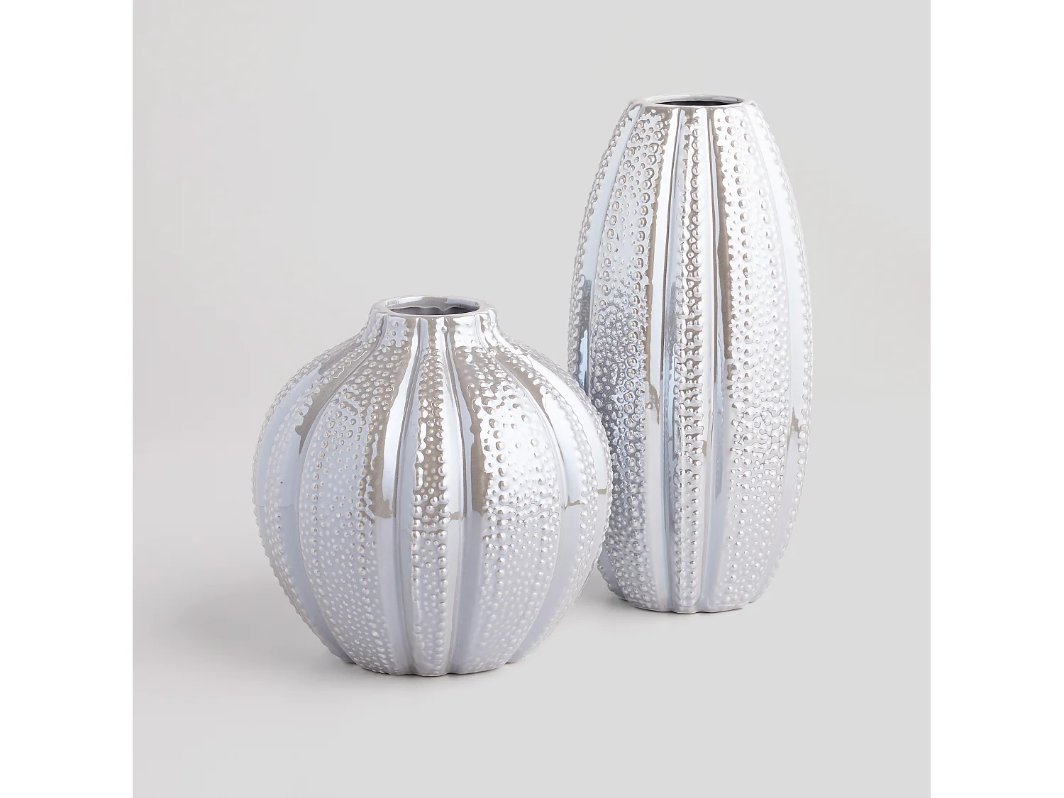 Vase Prao Helles Silber 20 x 20.5