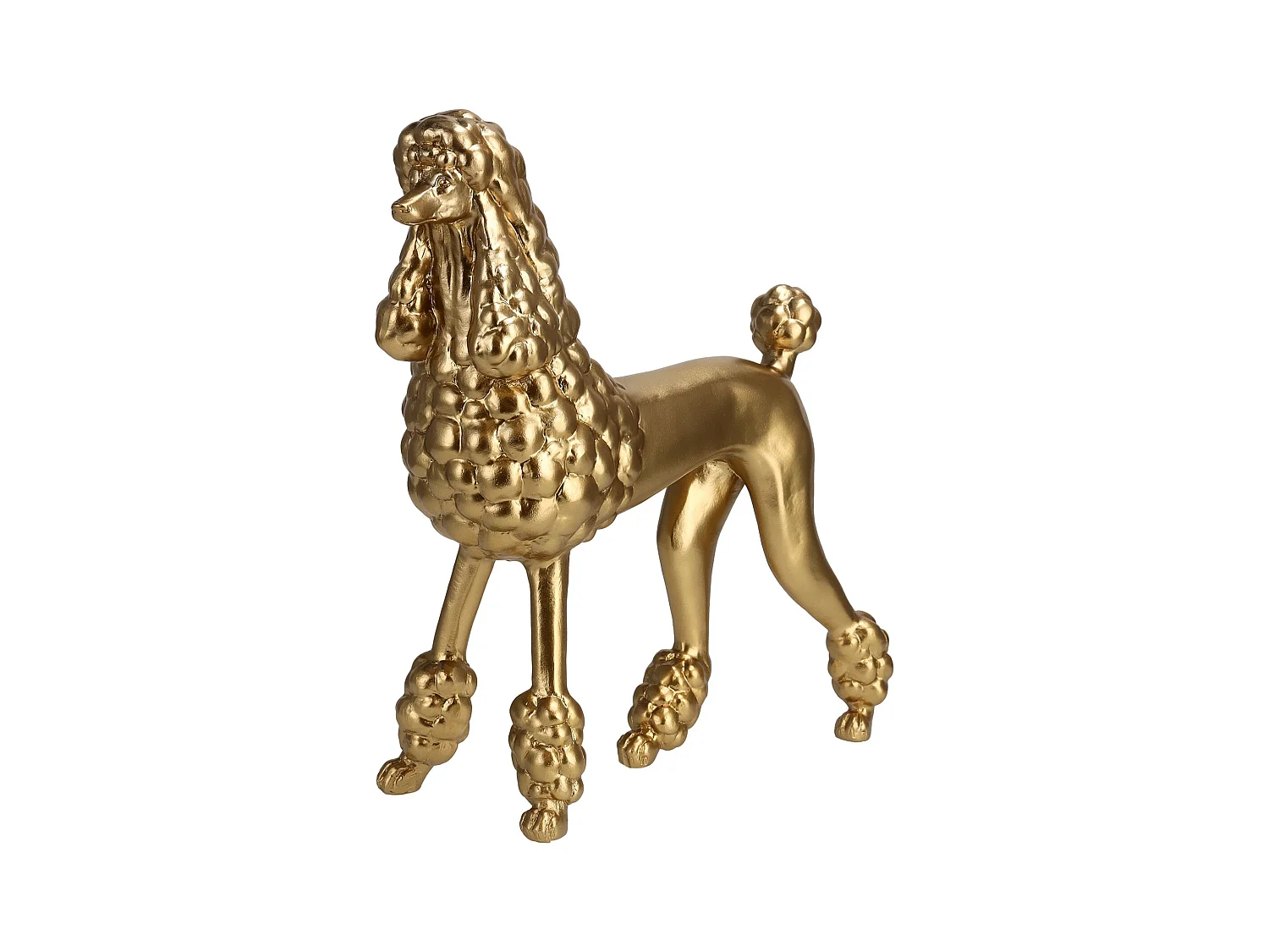 Figurine Poodle Or Moyen 28.5 x 10.5 x 29