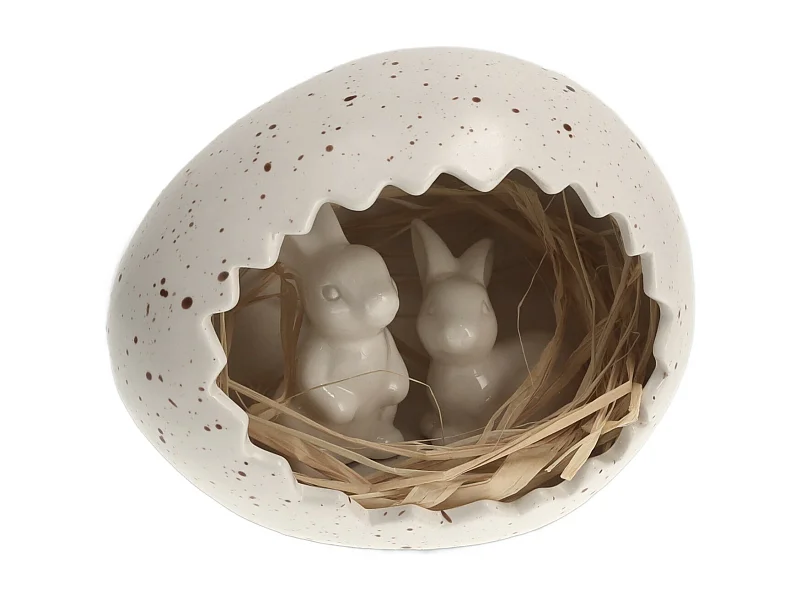 Dekofigur Egglisio hellbeige 13 x 13 x 17