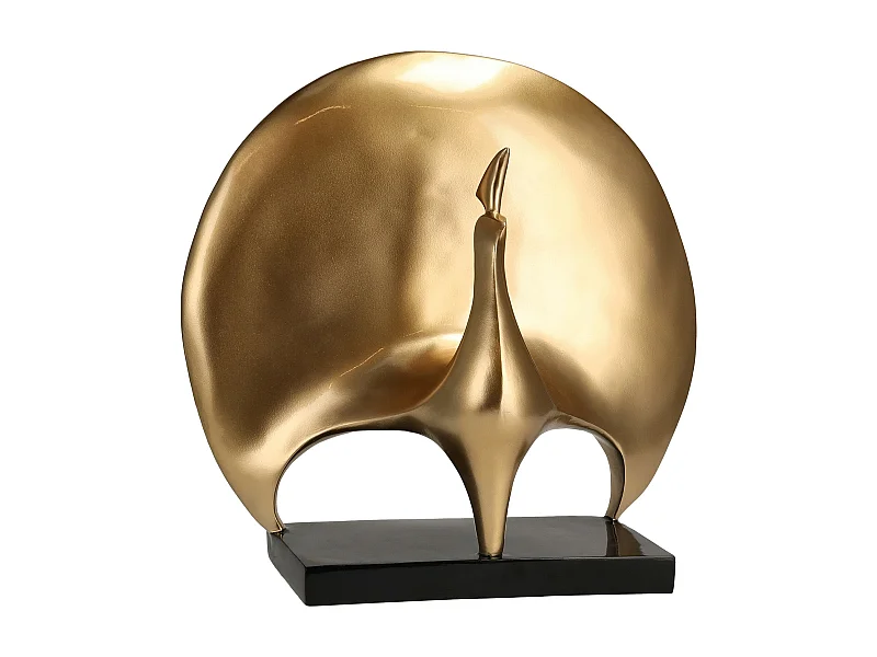 Dekofigur Pavona mittleres Gold 32 x 16 x 33,5