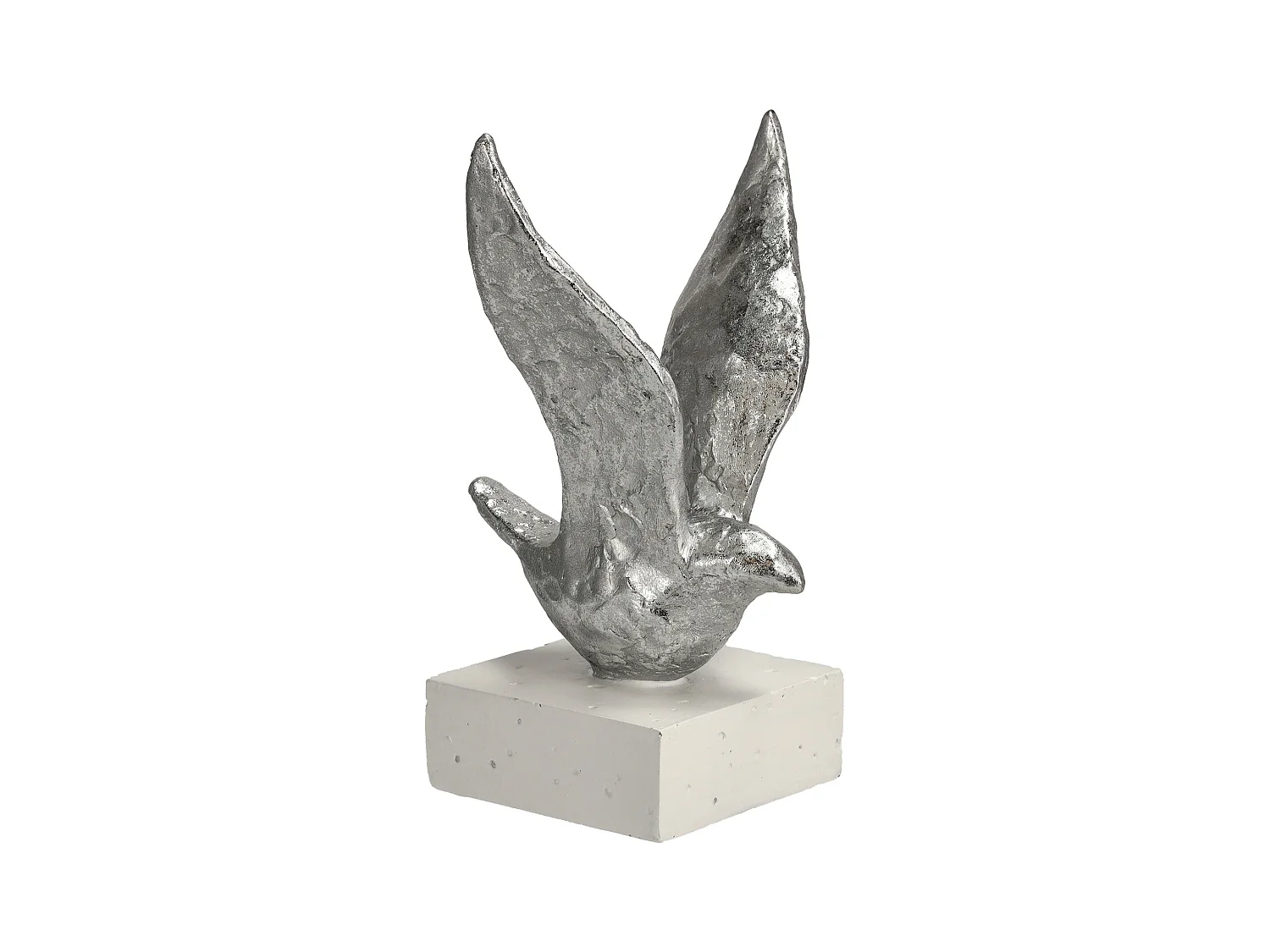 Figurine Pasare Argent Moyen 22 x 15.5 x 14