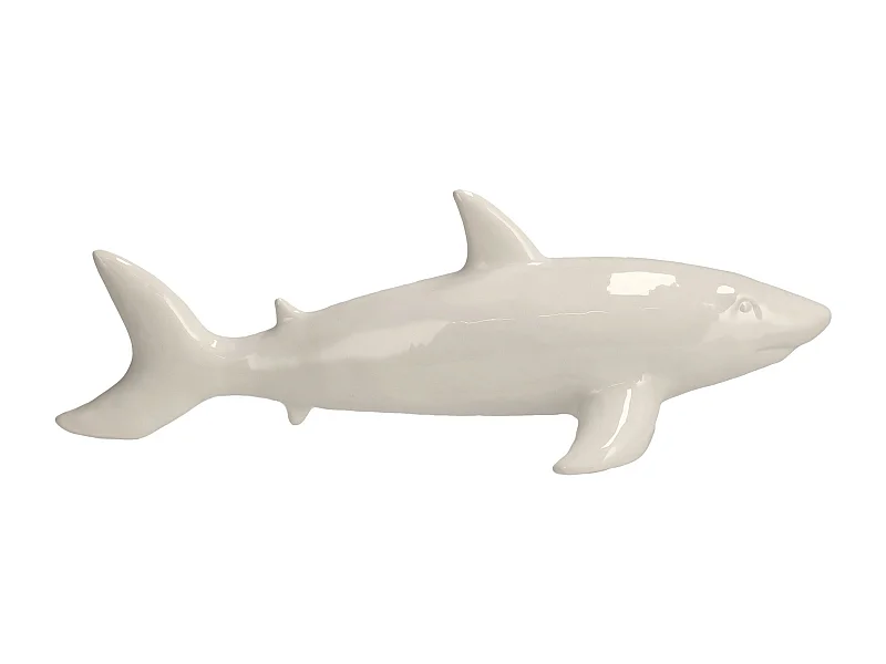 Dekofigur Sharkso mittelweiß 12x14.5x39.5