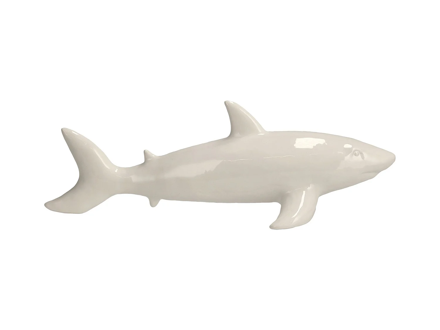 Dekofigur Sharkso mittelweiß 12x14.5x39.5