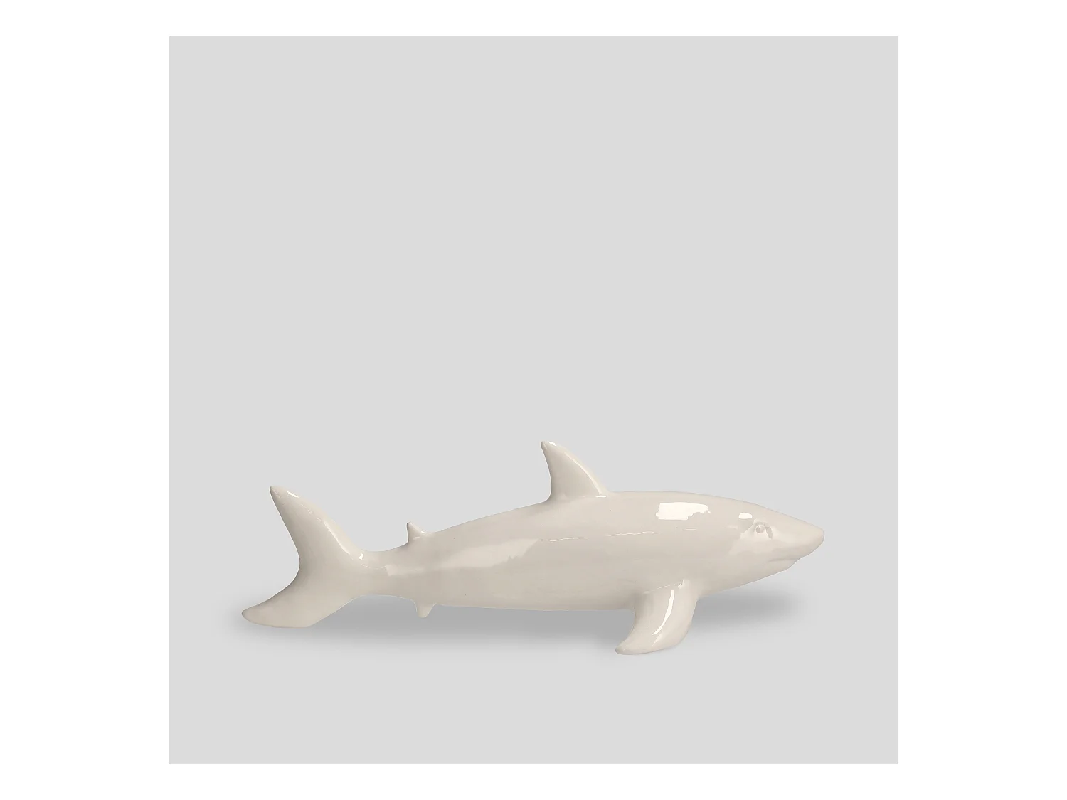 Dekofigur Sharkso mittelweiß 12x14.5x39.5