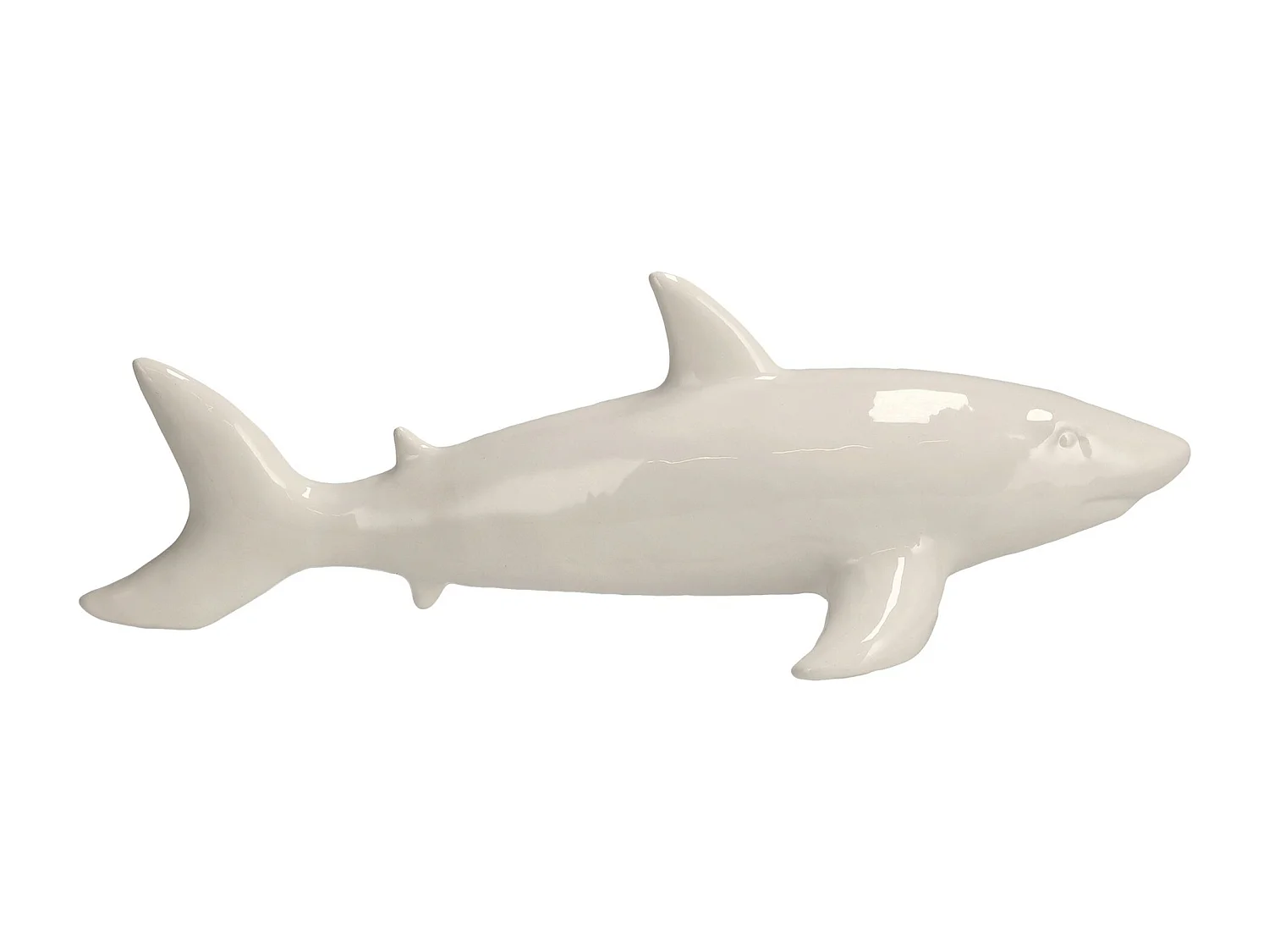 Dekofigur Sharkso mittelweiß 12x14.5x39.5