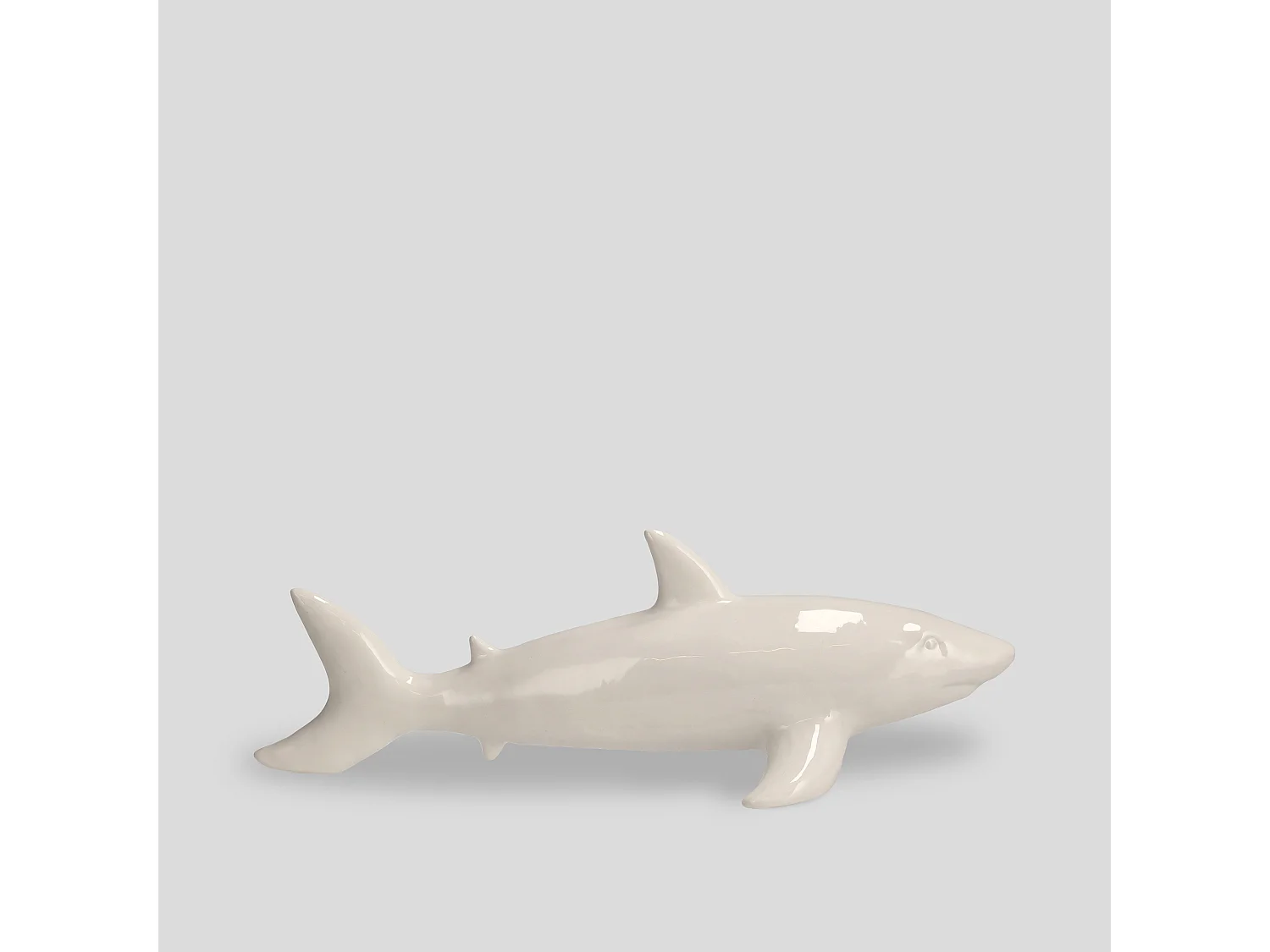 Dekofigur Sharkso mittelweiß 12x14.5x39.5