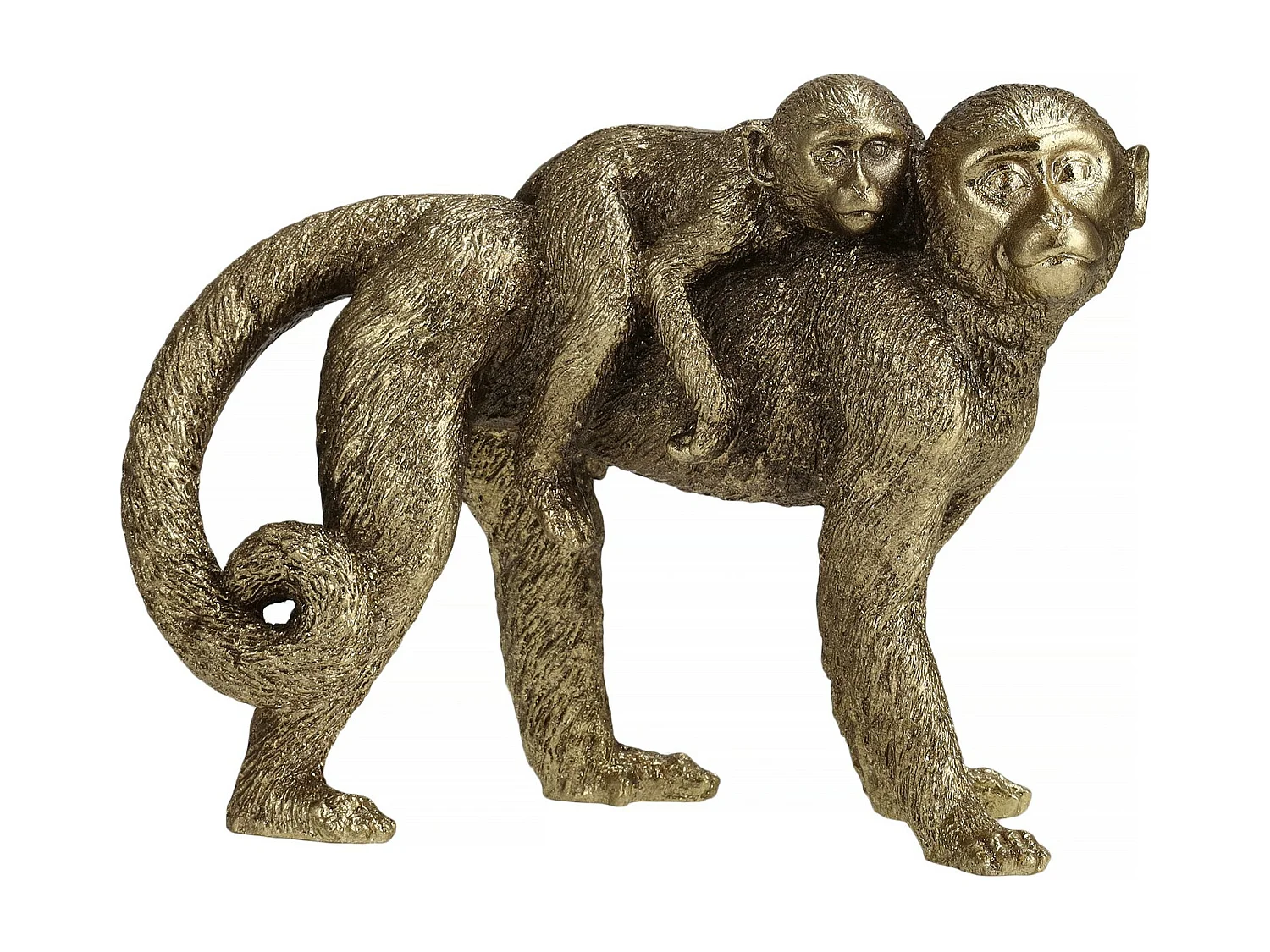 Dekofigur Monkino mittleres Gold 16 x 9 x 21