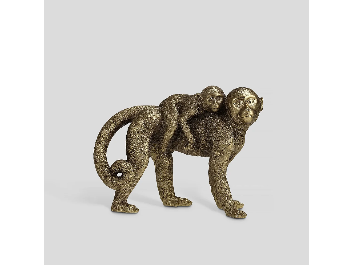 Dekofigur Monkino mittleres Gold 16 x 9 x 21