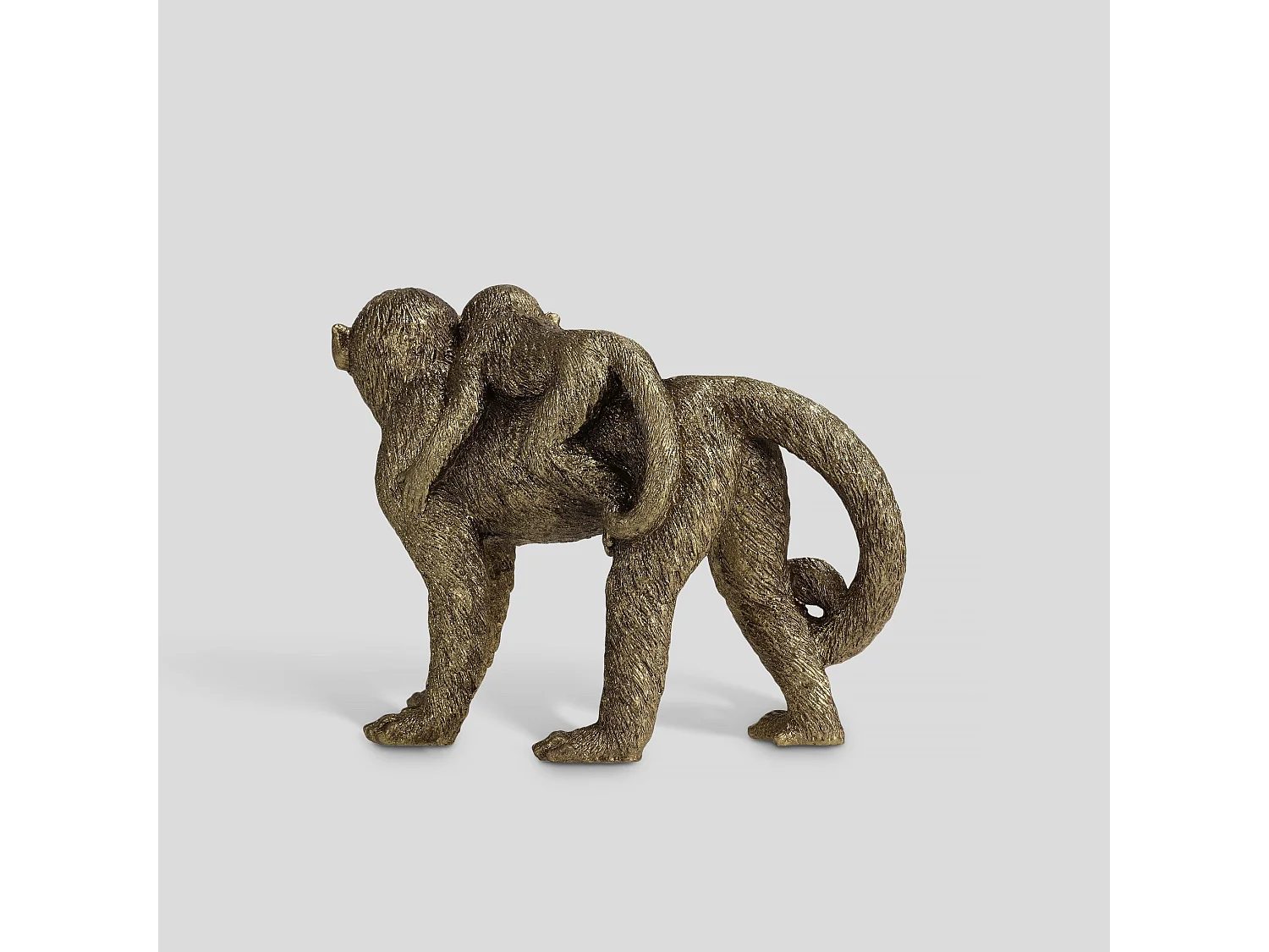 Dekofigur Monkino mittleres Gold 16 x 9 x 21