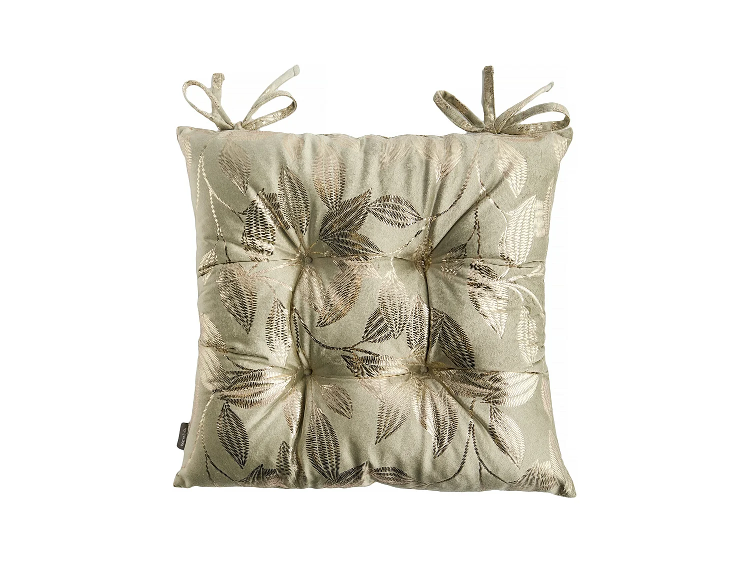 SIÈGE EN VELOURS Blomstela vert clair 40 x 40
