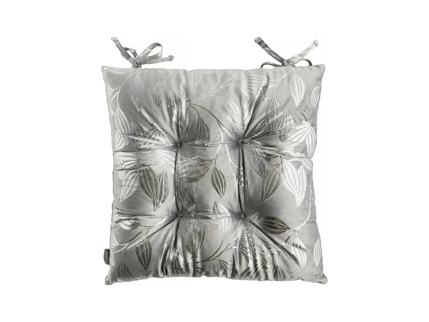 SIÈGE EN VELOURS Blomstela gris foncé 40 x 40