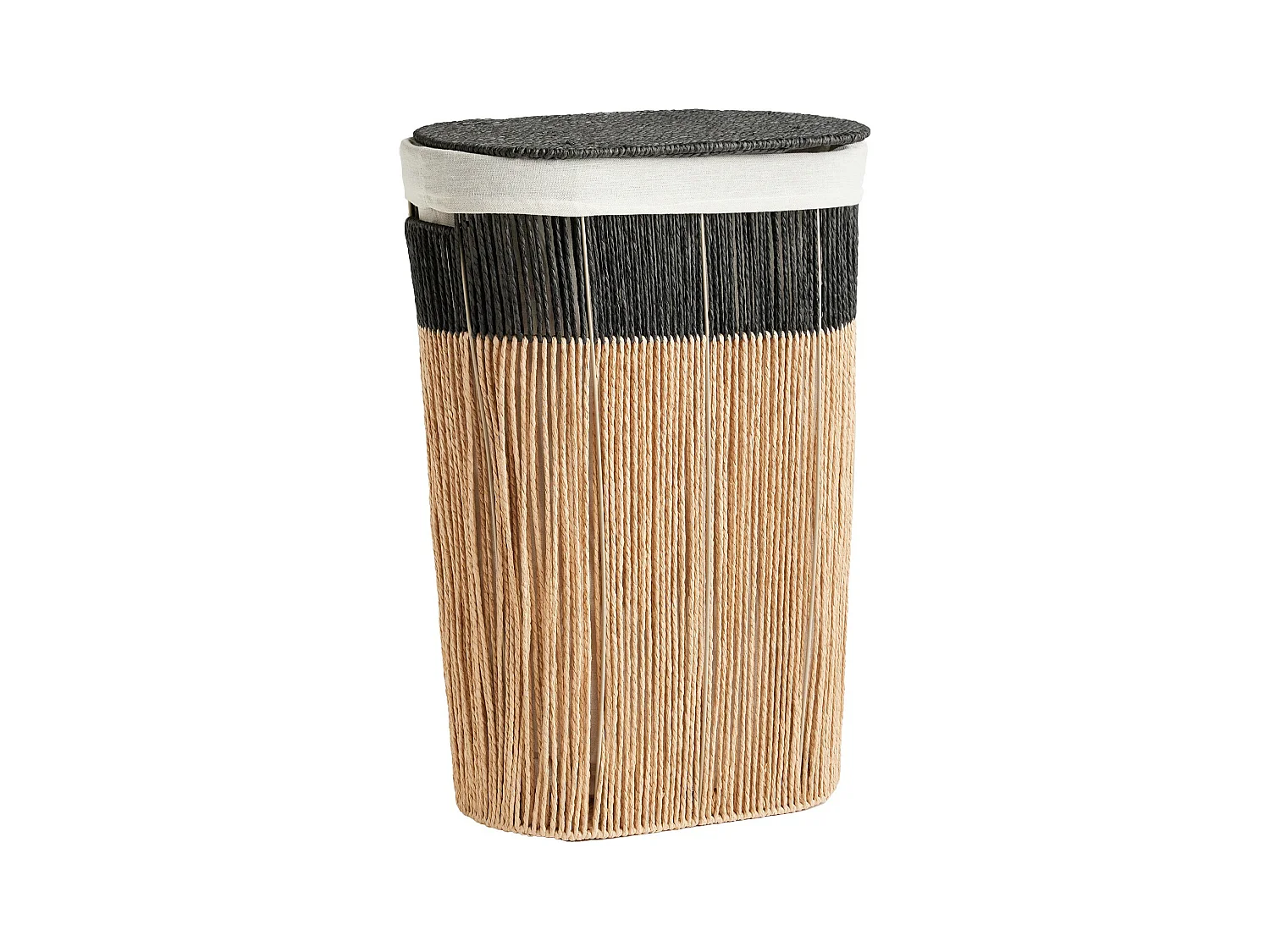 Wäschekorb Isles mittelschwarz 60 x 22.5 x 42.7