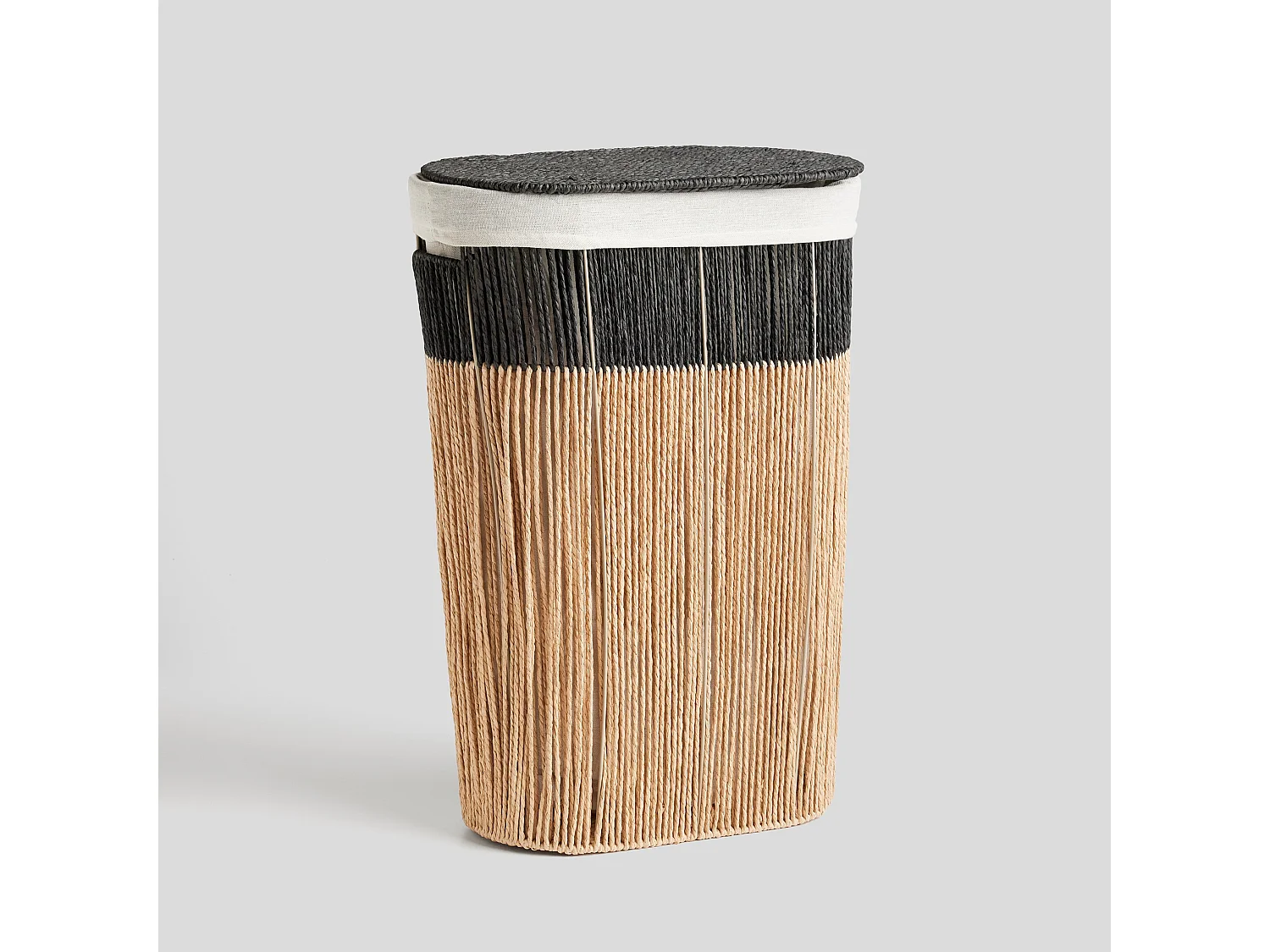 Wäschekorb Isles mittelschwarz 60 x 22.5 x 42.7