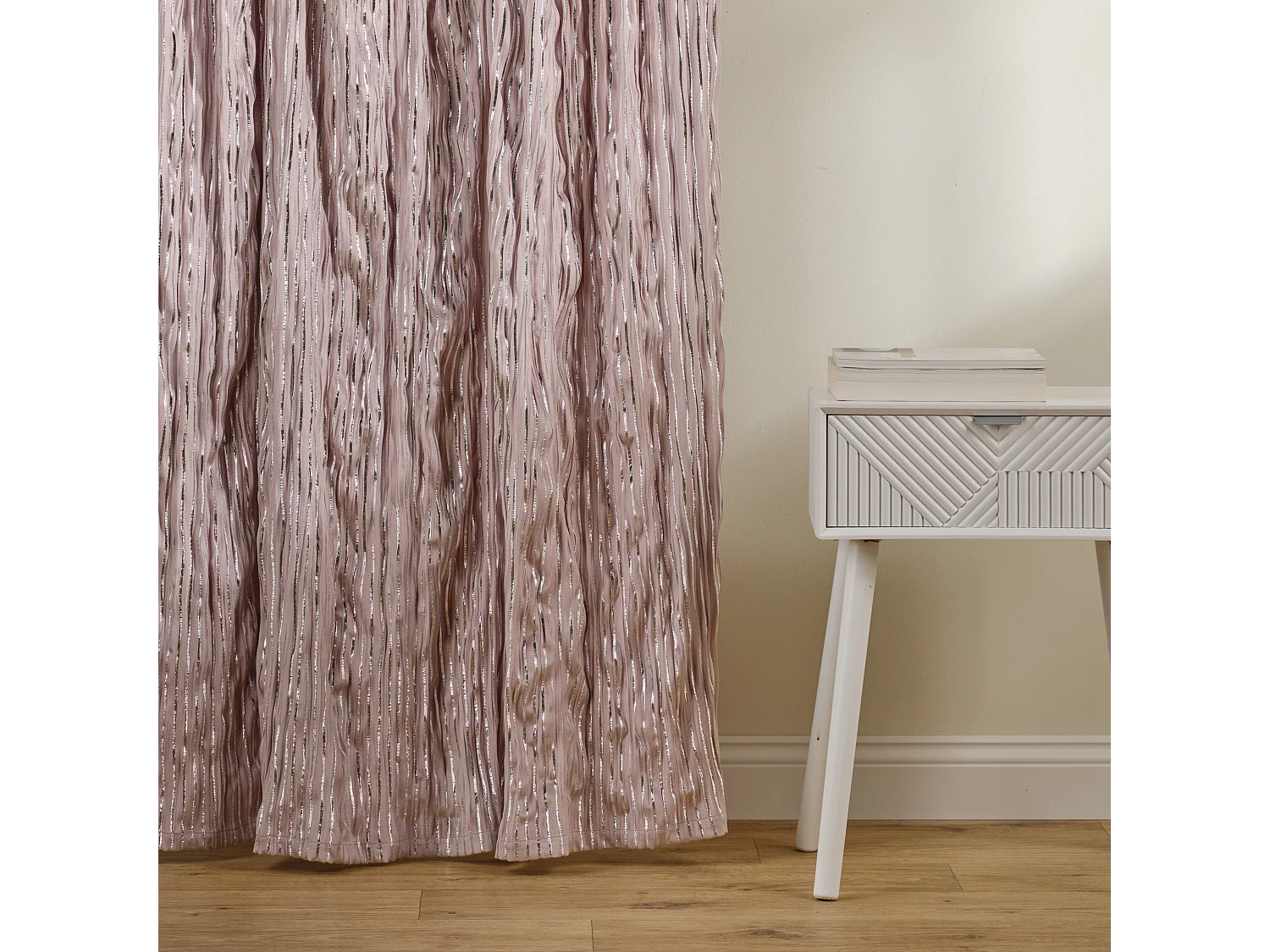 Rideau de velours Calama violet clair 140 x 250