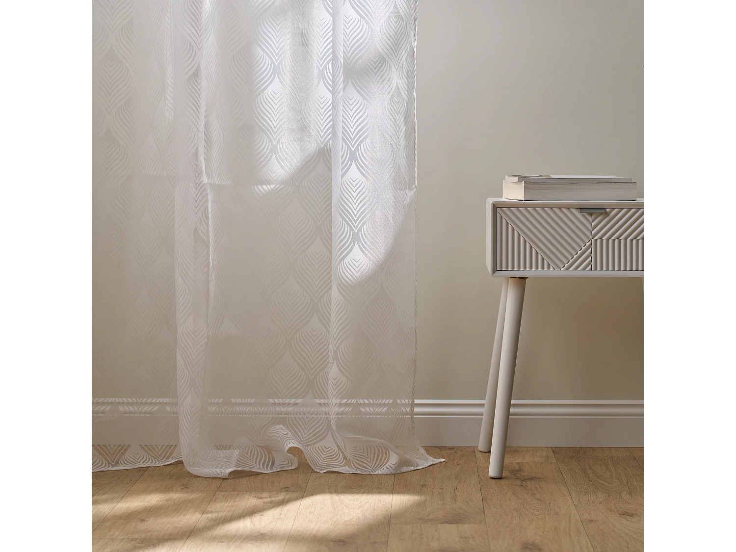 Vorhang Danno mittelweiß 140 x 250