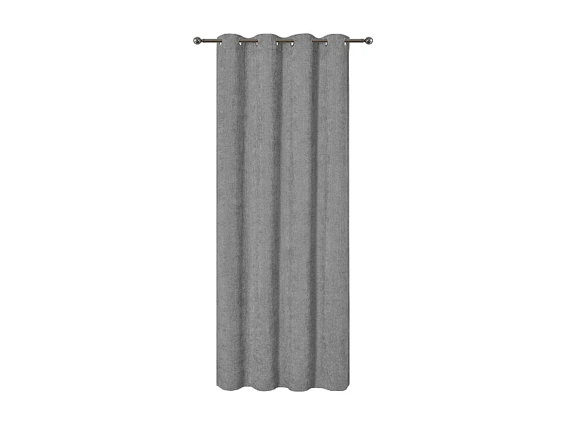 Rideau de velours Leila gris foncé 140 x 250