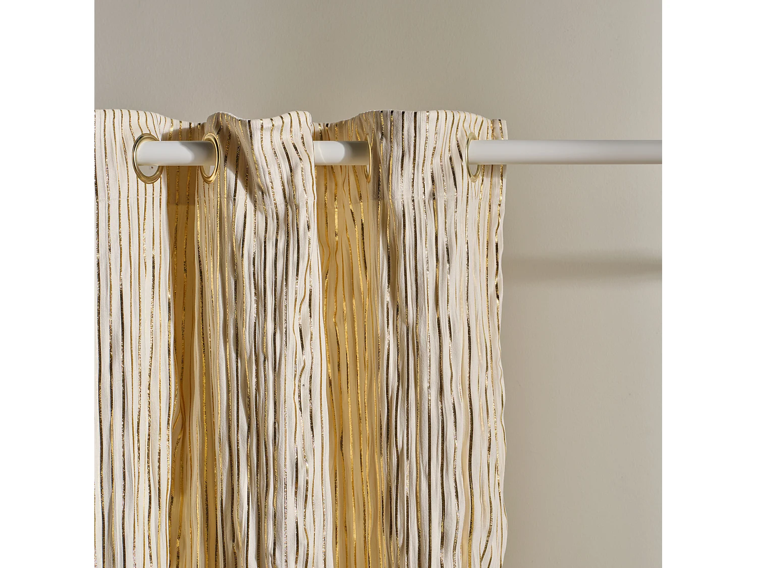 Rideau de velours Calama beige moyen 140 x 250