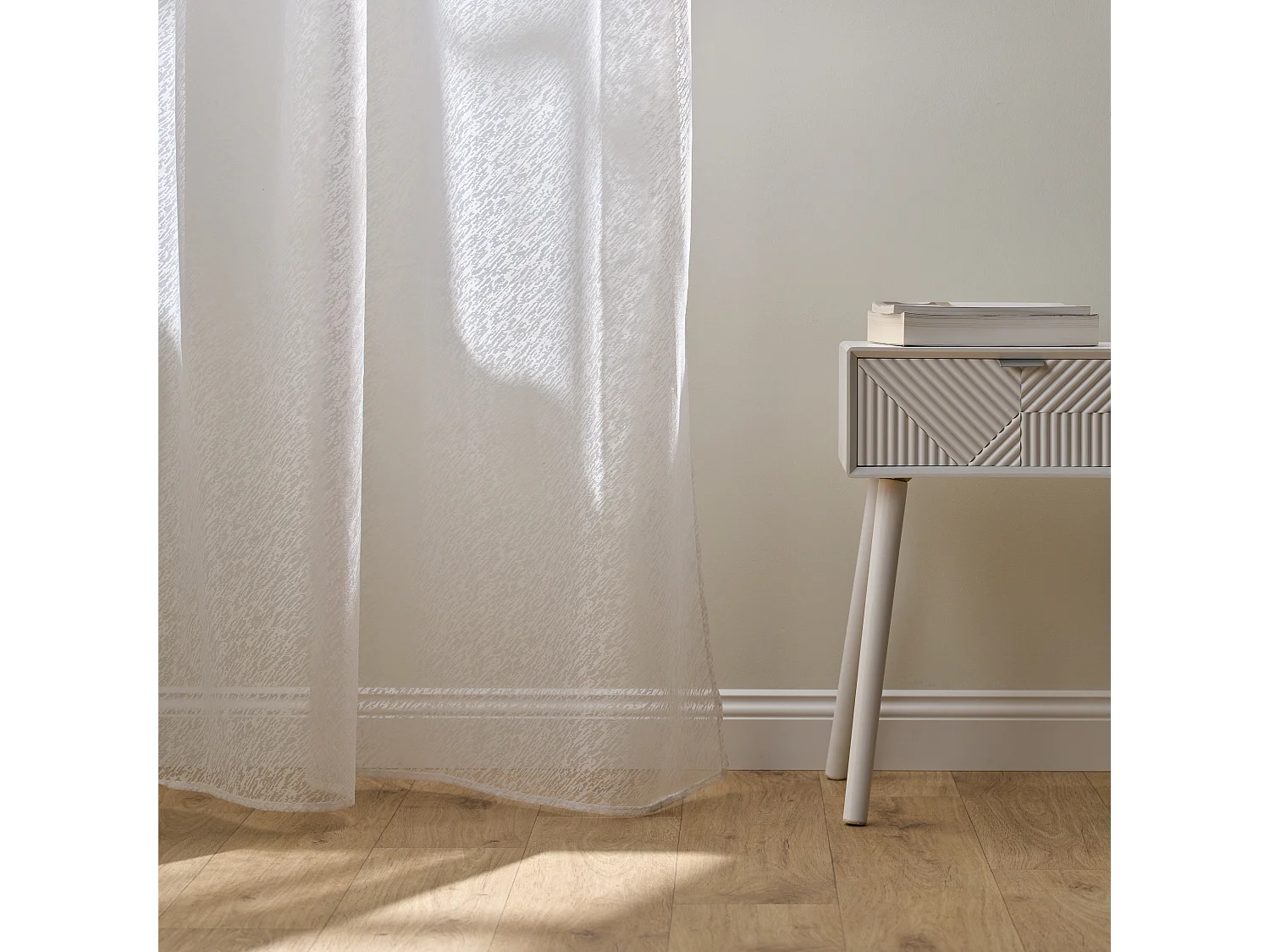 Vorhang Hianto mittelweiß 140 x 250