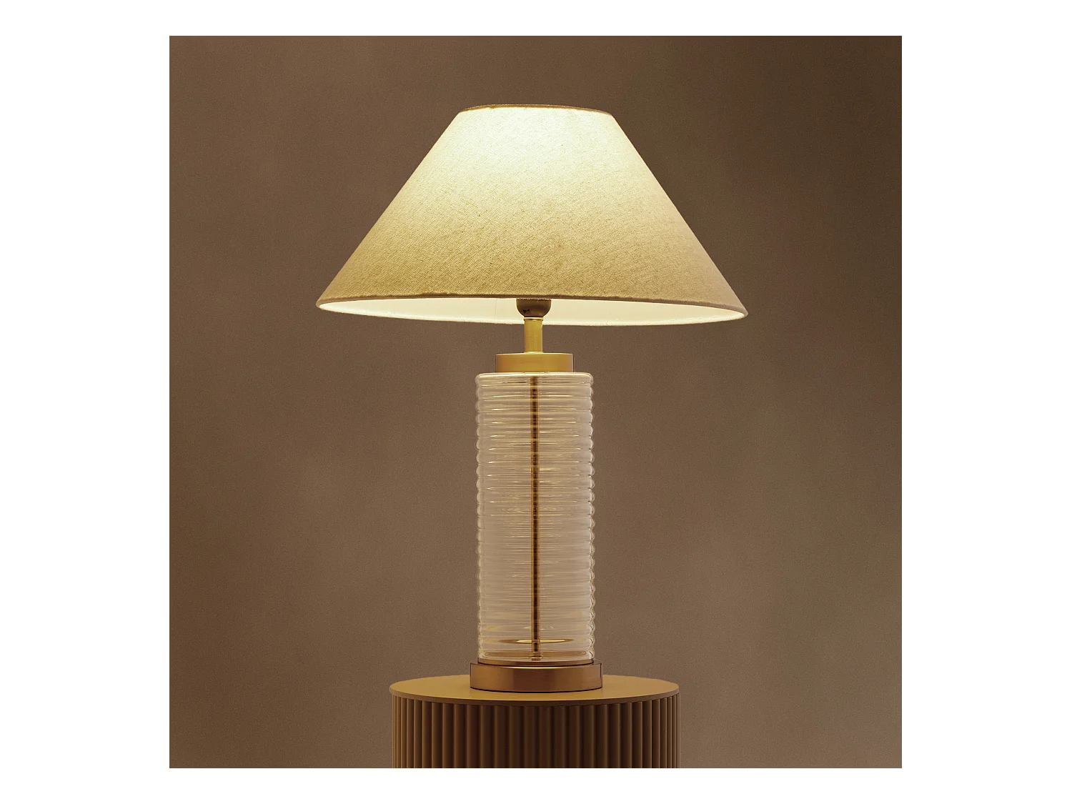 Tischlampe Ring mittel transparent 60 x 33