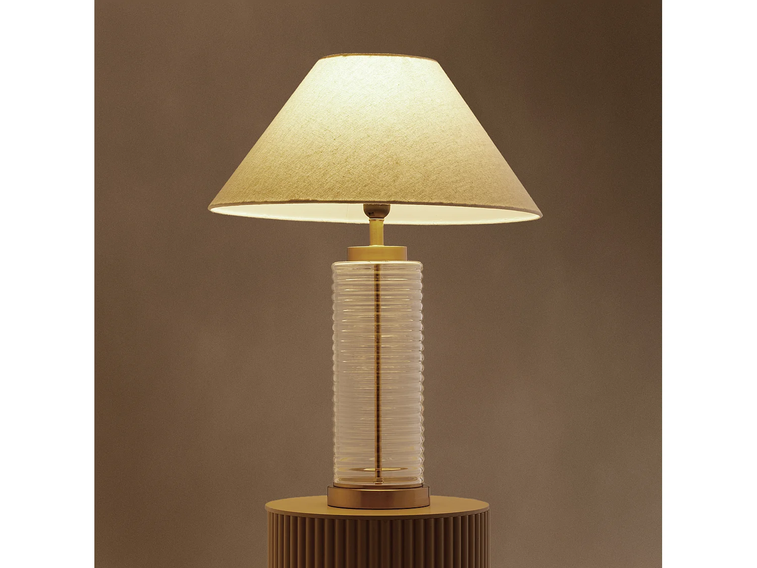 Tischlampe Ring mittel transparent 60 x 33