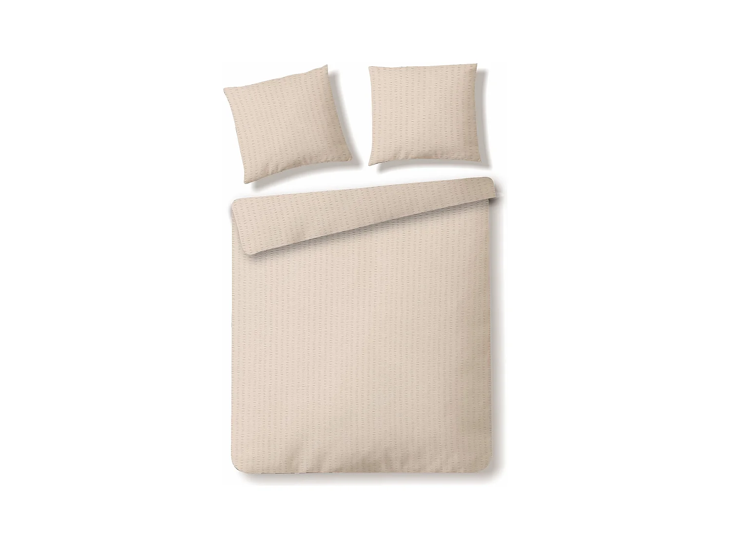 Parure de lit Corica en coton beige moyen 160x200