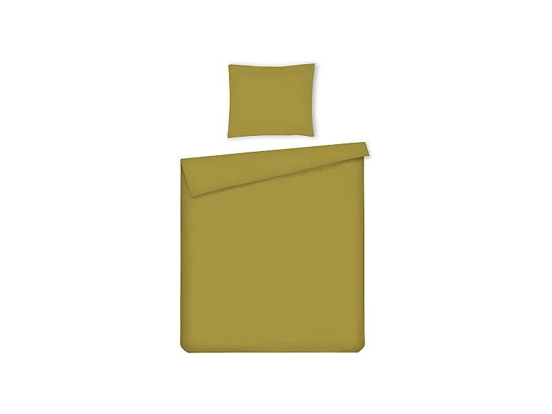 Parure de lit Sérénité Vert Moyen Microfibre 140 x 200