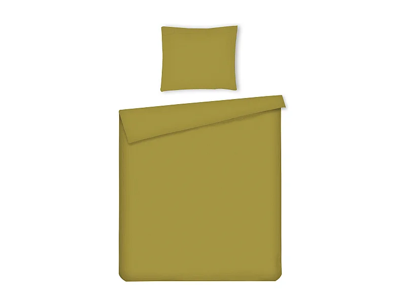 Parure de lit Sérénité Vert Moyen Microfibre 140 x 200