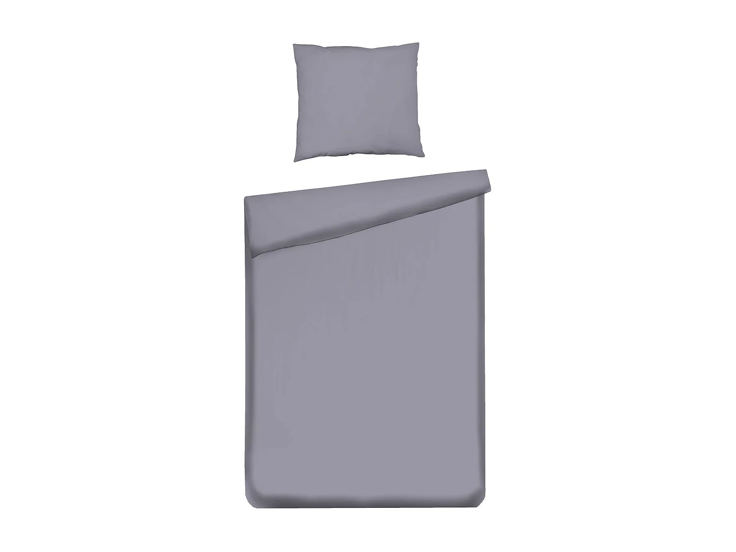 Parure de lit Satinette Violet Moyen Coton Satin 140x200