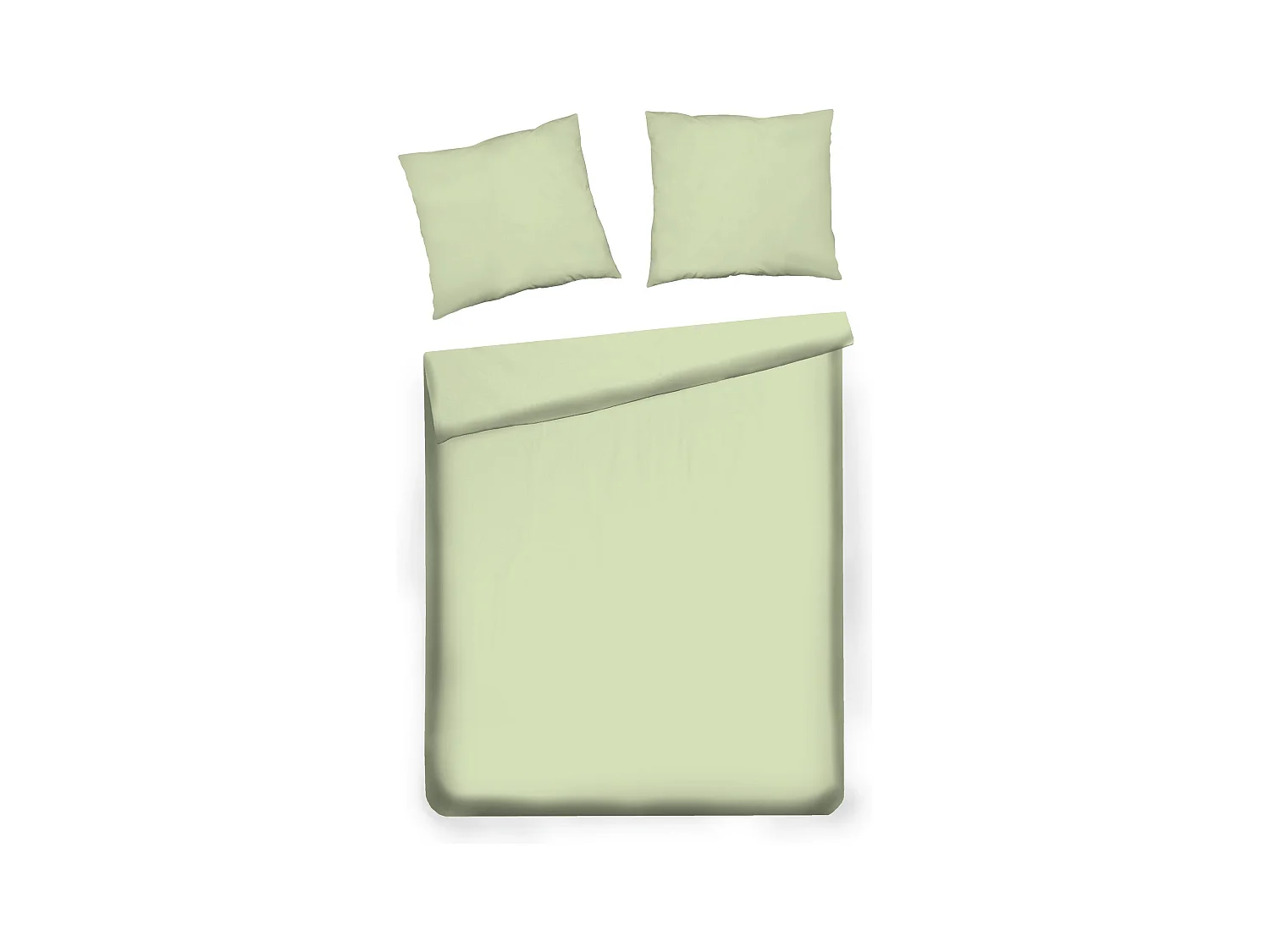 Parure de lit Satinette Vert Clair Coton 160x200