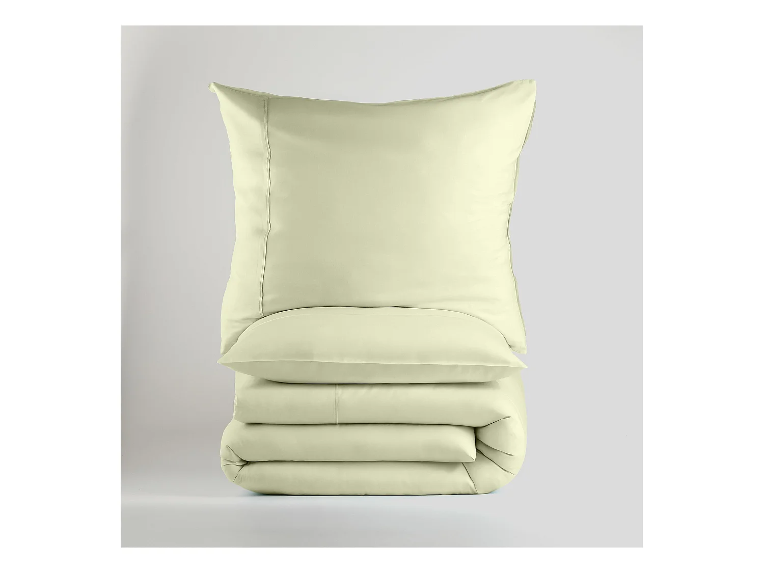 Parure de lit Satinette Vert Clair Coton 160x200