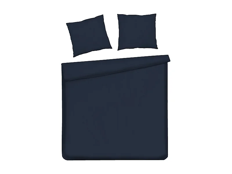 Elegante Satin-Bettwäsche Dunkelblau 200x220 cm Set