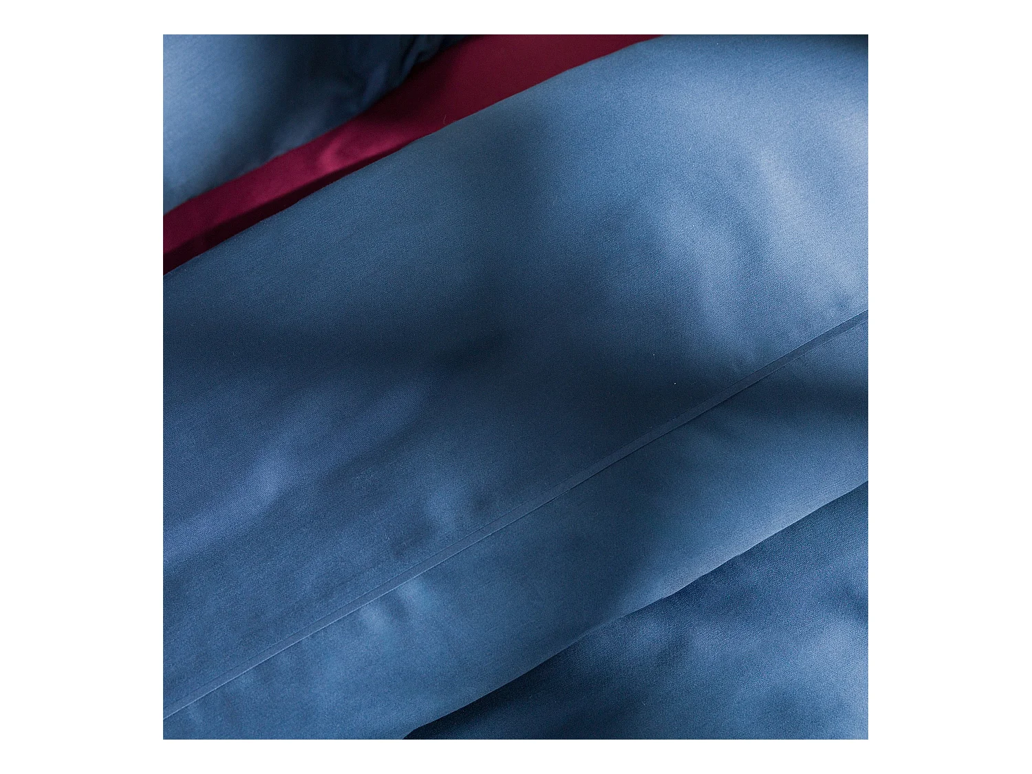 Satinette Bettwäsche Dunkelblau 160x200 cm Set