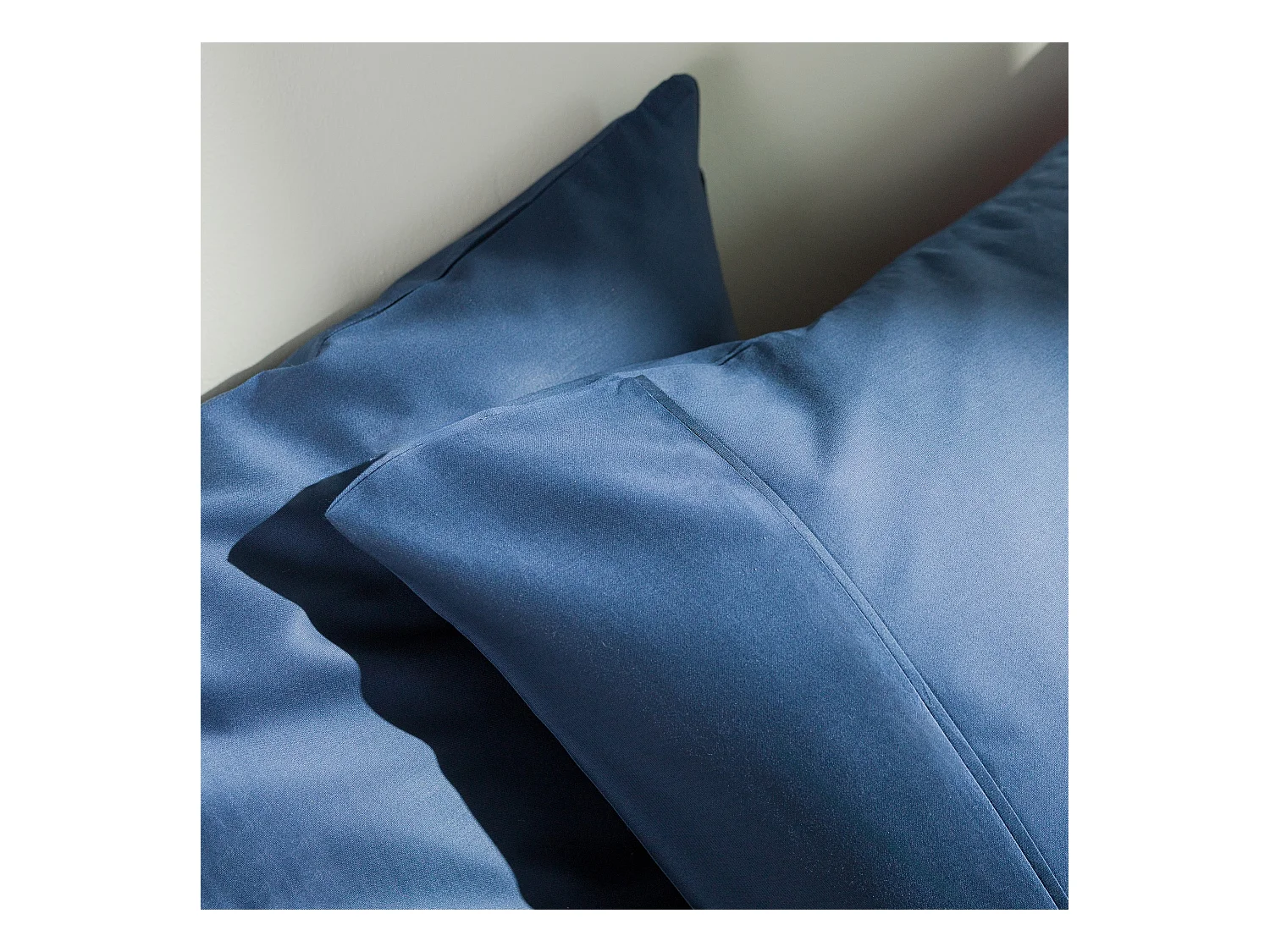 Satinette Bettwäsche Dunkelblau 160x200 cm Set