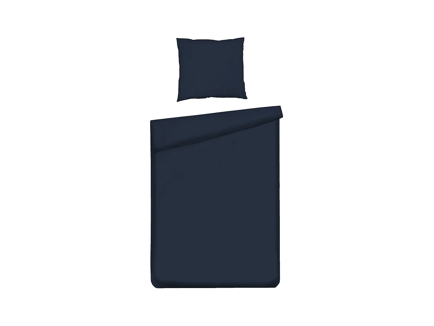 Parure de lit Satinette Bleu Foncé Coton 140x200