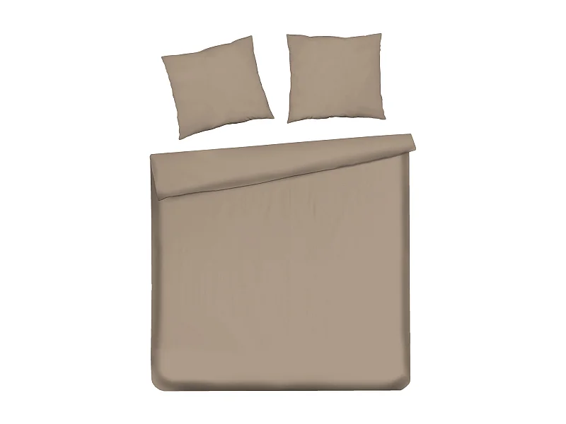 Bettwäsche Satinette Baumwollsatin Beige 200x220 cm