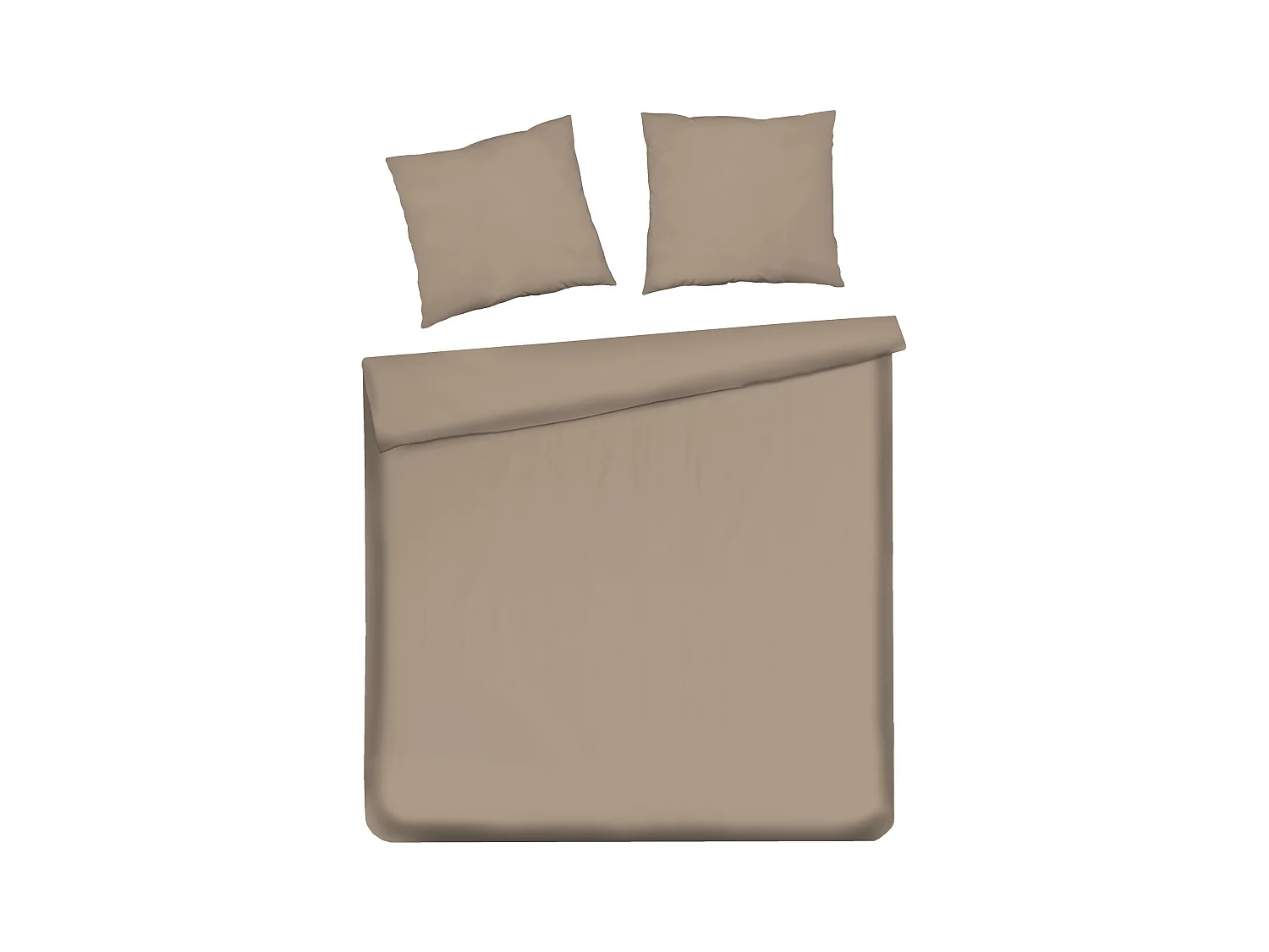 Parure de lit Satinette Beige Moyen Coton Satin 200x220