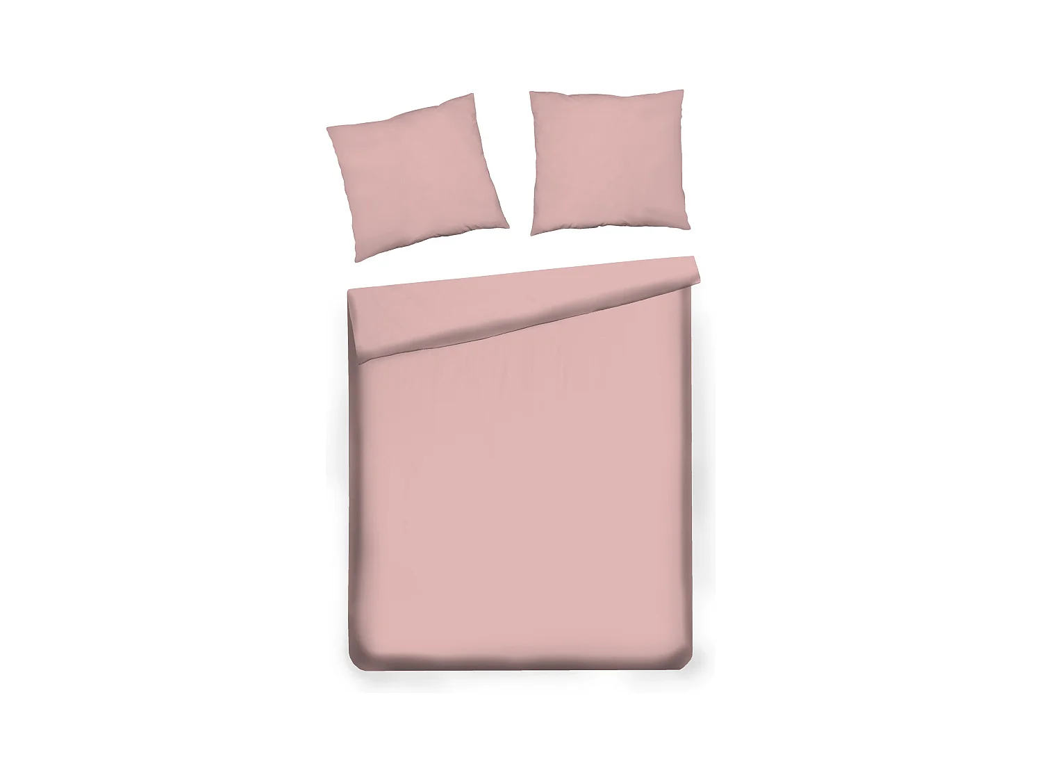 Parure de lit Élégance Rose Satin de Coton 160x200
