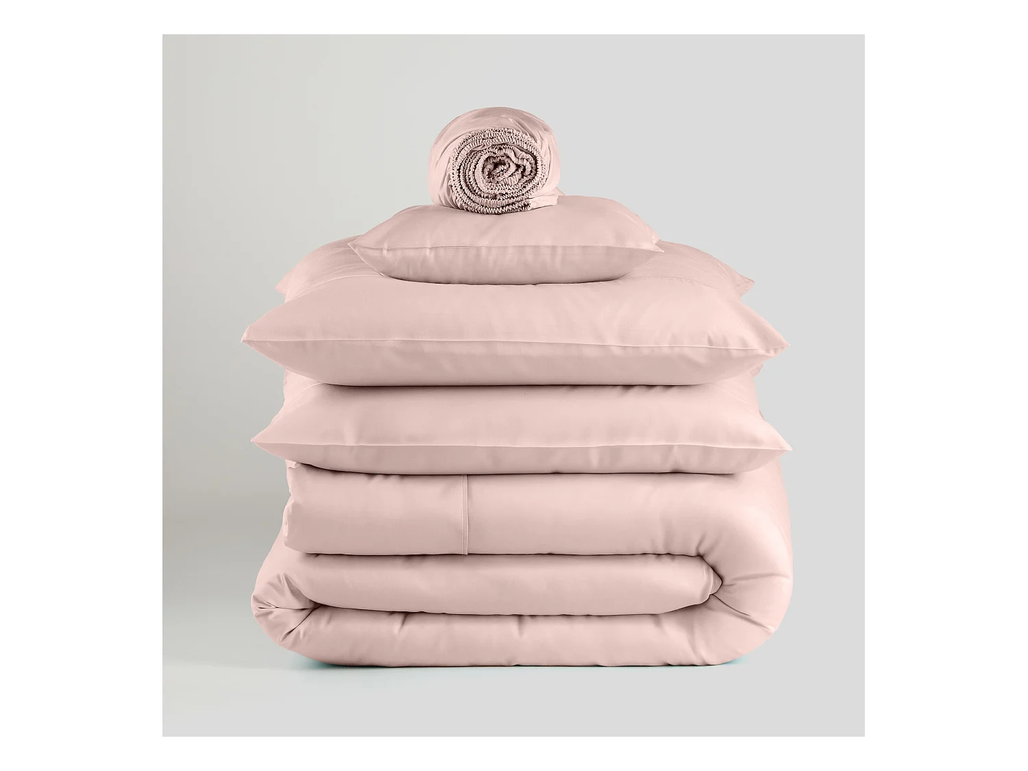 Bettwäsche Satinette mittelrosa 160 x 200 cm