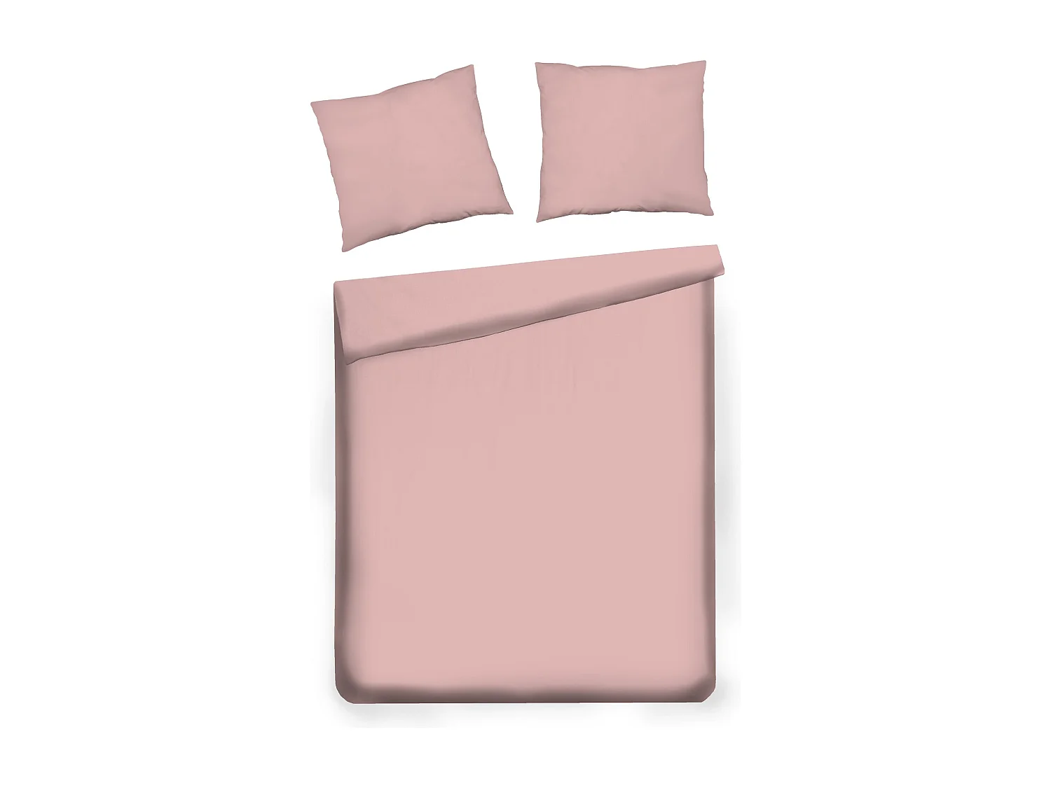 Parure de lit Élégance Rose Satin de Coton 160x200