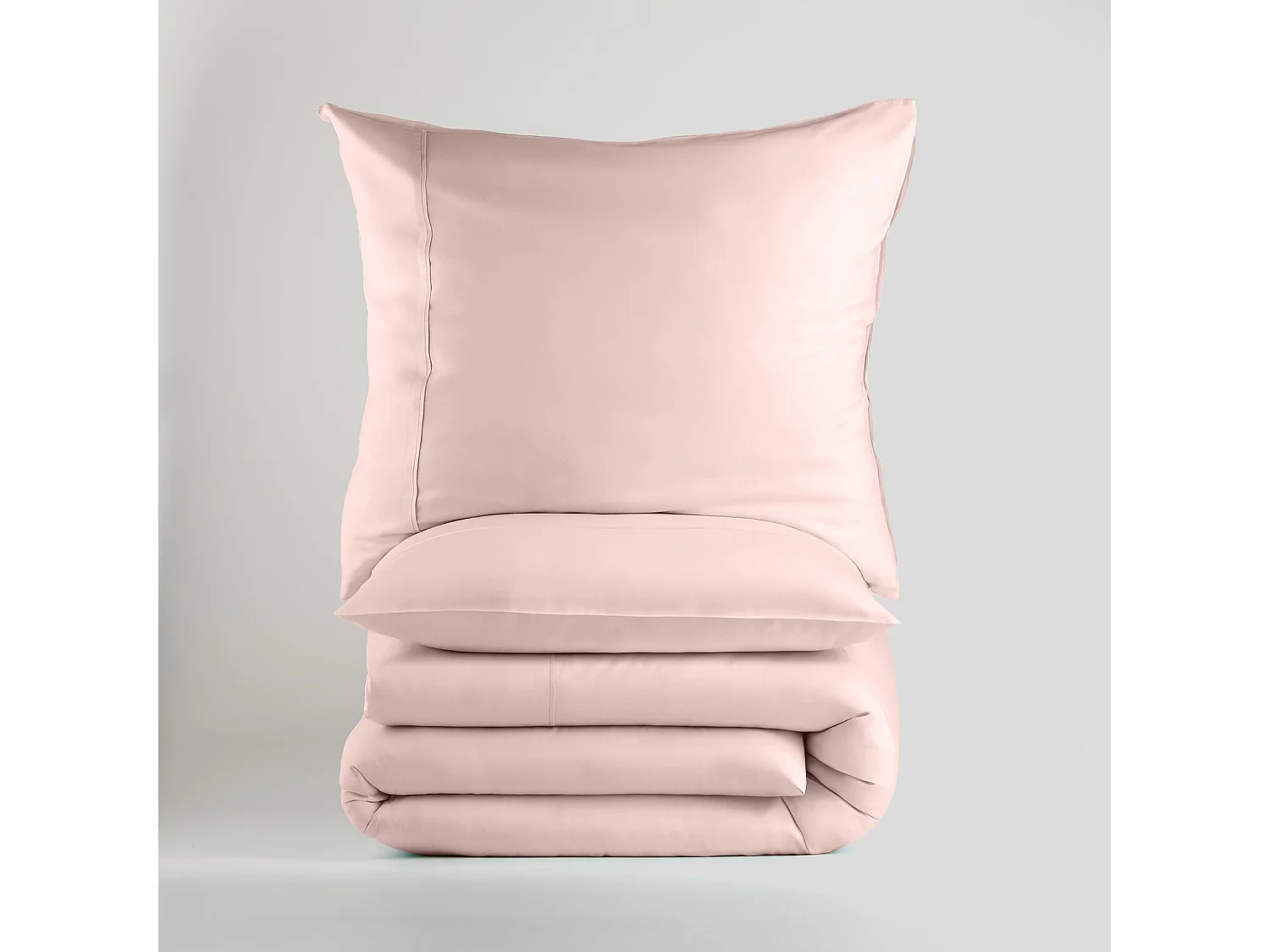 Parure de lit Élégance Rose Satin de Coton 160x200