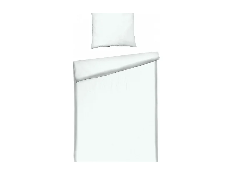 Satin-Baumwoll-Bettwäsche Satinette mittelweiß 140 x 200