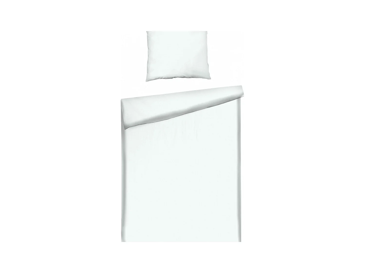 Satin-Baumwoll-Bettwäsche Satinette mittelweiß 140 x 200