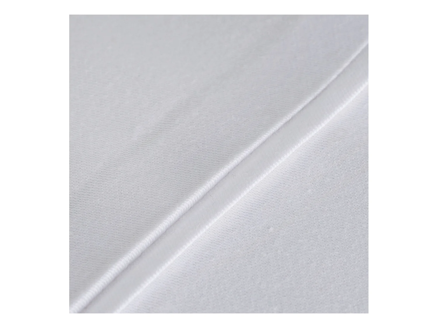 Satin-Baumwoll-Bettwäsche Satinette mittelweiß 140 x 200