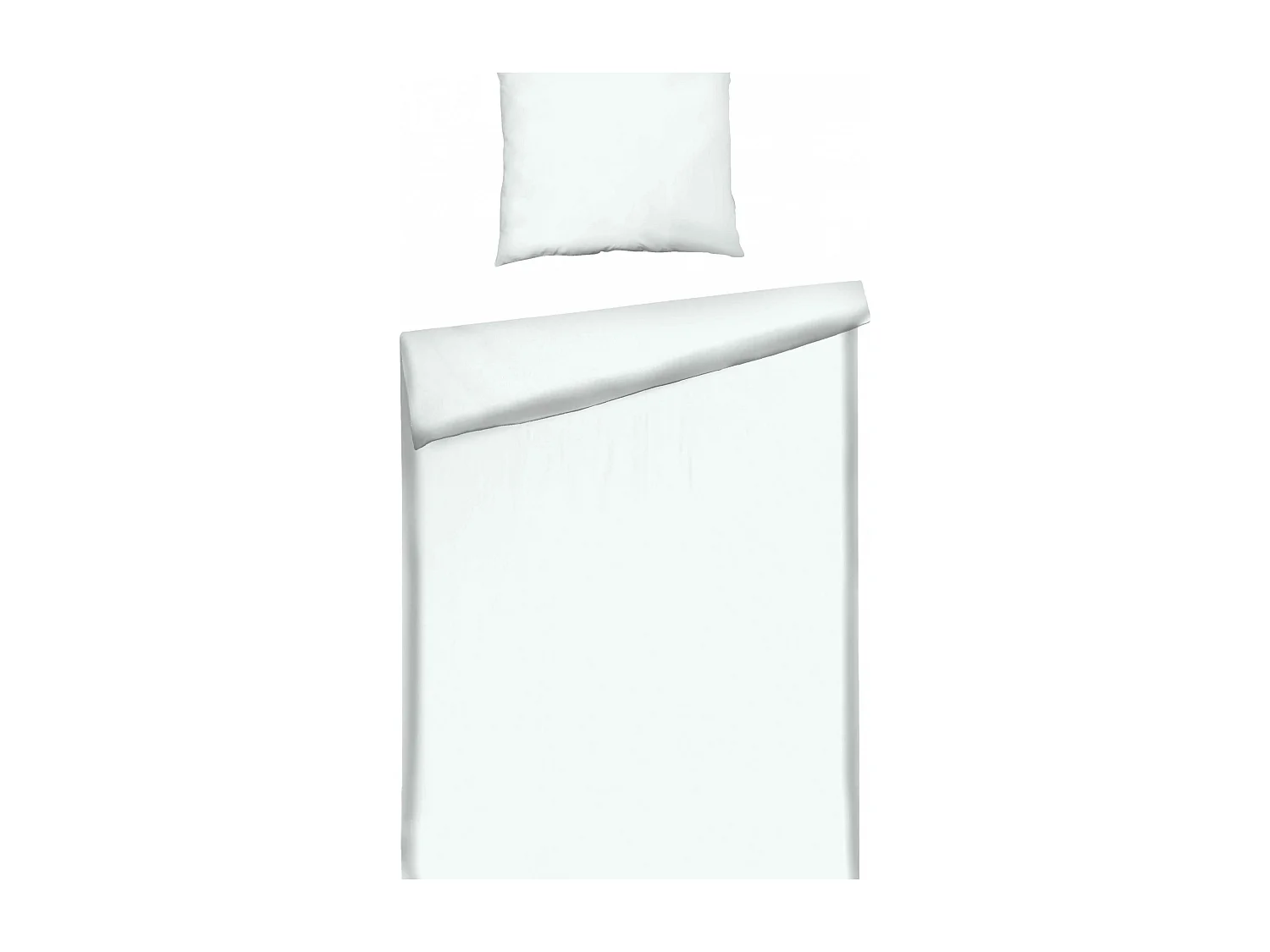 Satin-Baumwoll-Bettwäsche Satinette mittelweiß 140 x 200