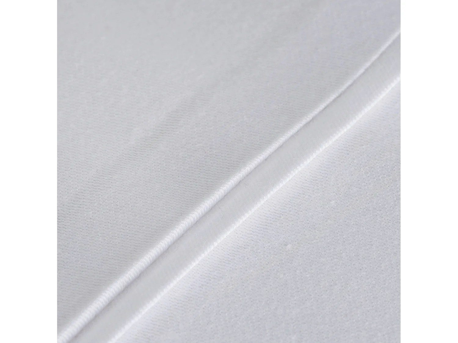 Satin-Baumwoll-Bettwäsche Satinette mittelweiß 140 x 200