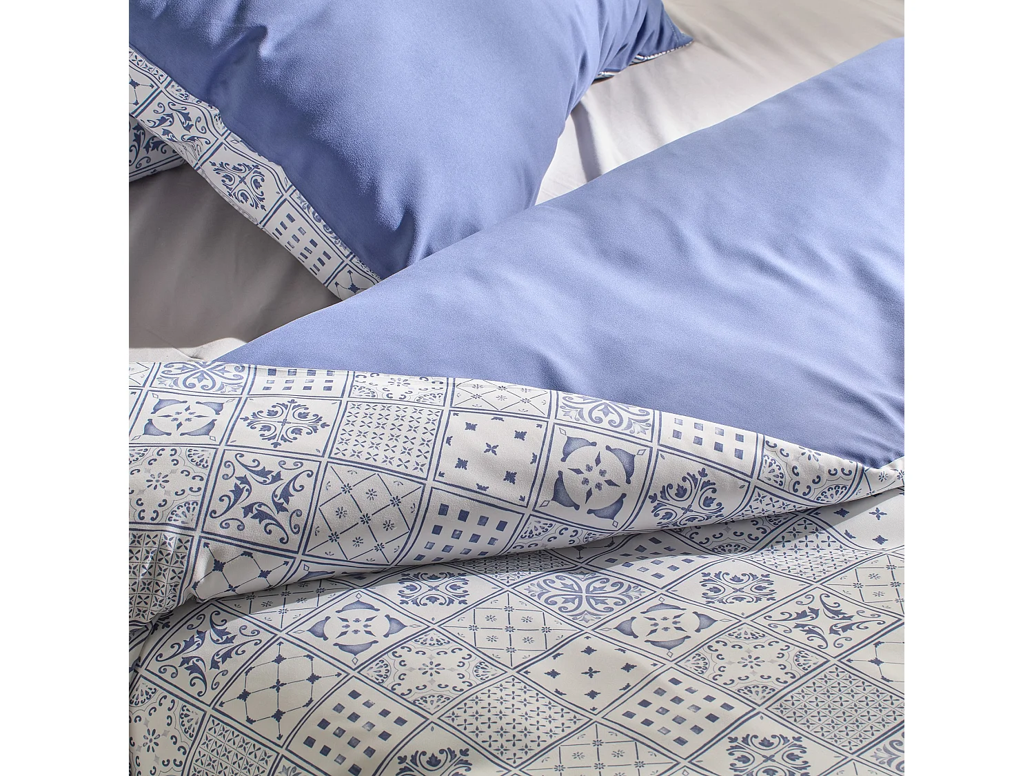 Bettwäsche Alain mittelblau 160x200