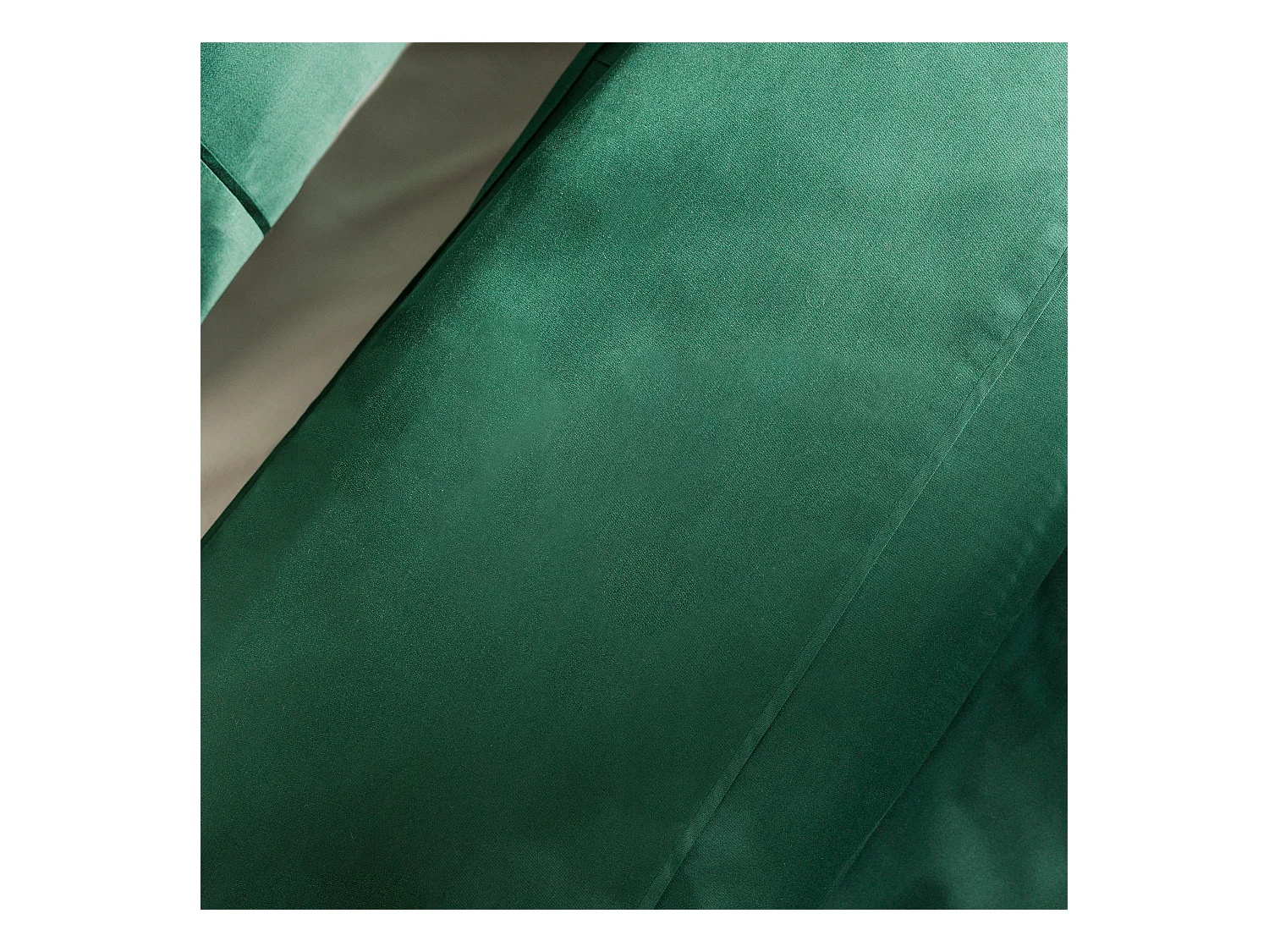 Luxuriöse Satinbettwäsche Dunkelgrün 160x200 cm Set