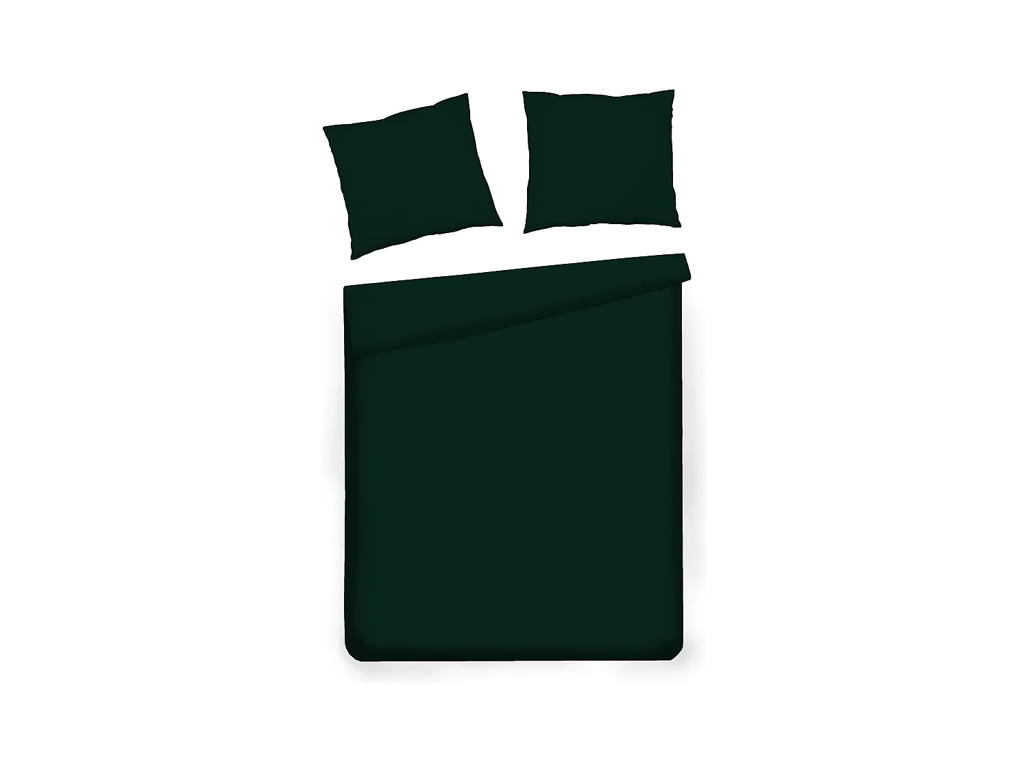 Parure de lit Élégance Vert Foncé Coton Satin 160x200
